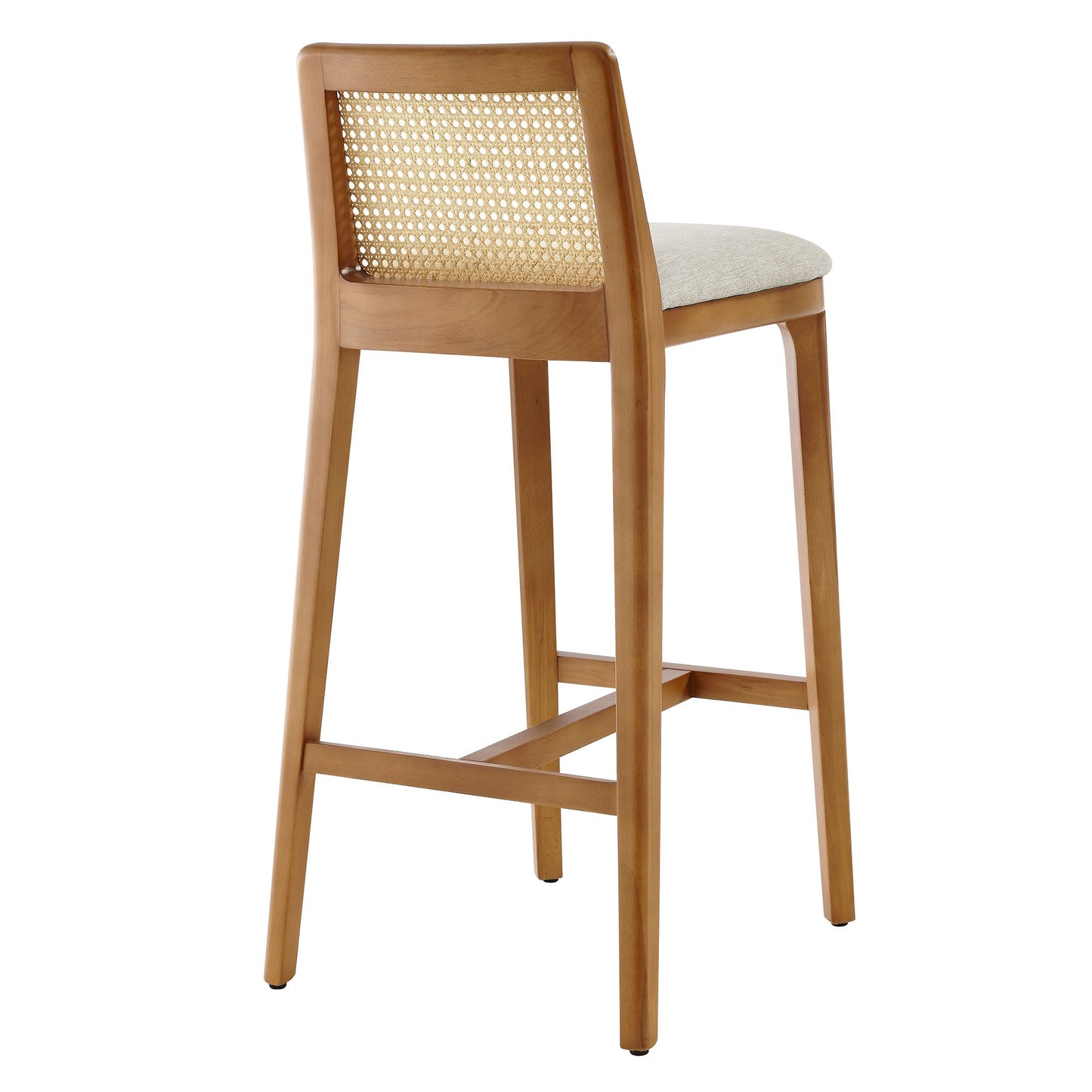 Monarch Wood and Rattan Bar and Counter Stool by Modway