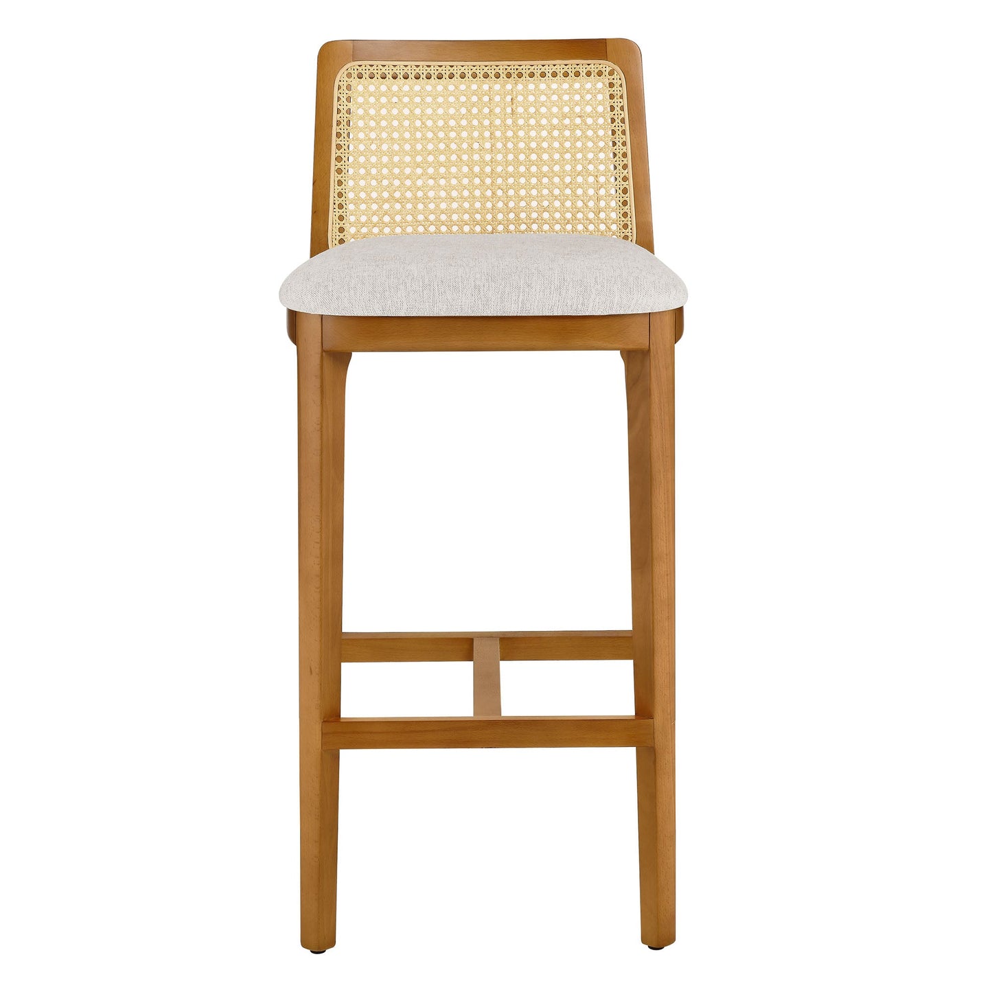Monarch Wood and Rattan Bar and Counter Stool by Modway