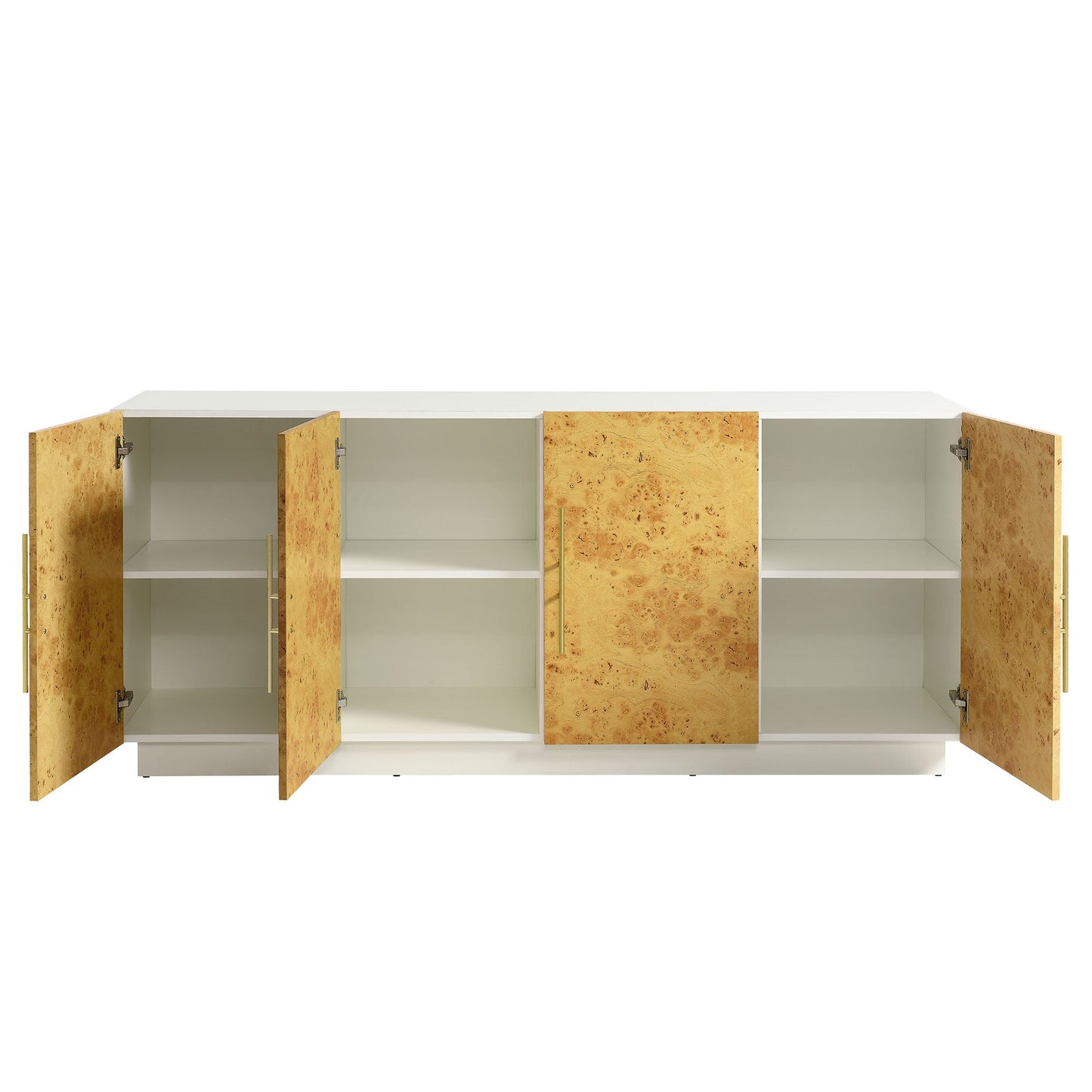 Abel 69 Inch Burl Wood Sideboard Buffet TV Stand by Modway EEI-6847-WHI-BUR