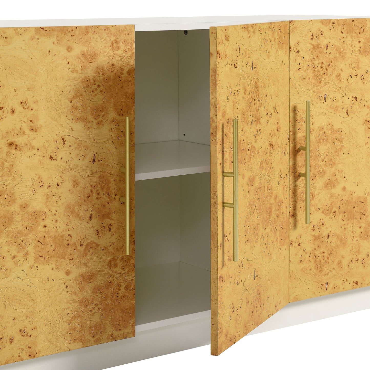 Abel 69 Inch Burl Wood Sideboard Buffet TV Stand by Modway EEI-6847-WHI-BUR