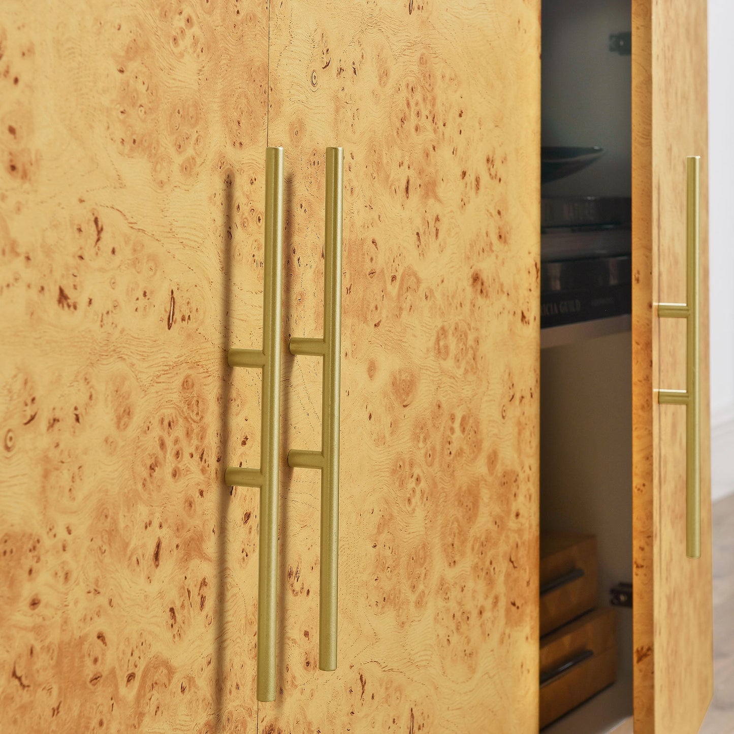 Abel 69 Inch Burl Wood Sideboard Buffet TV Stand by Modway EEI-6847-WHI-BUR