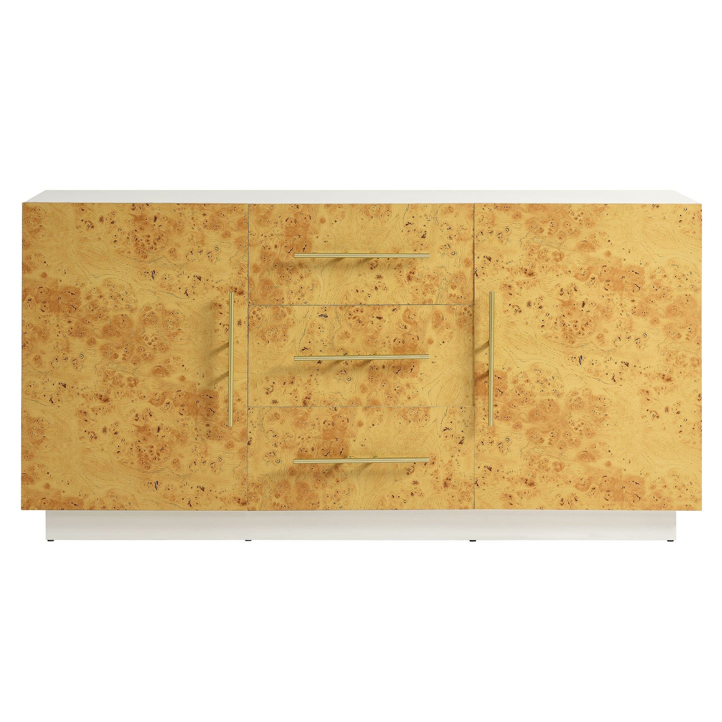 Abel 59 Inch Burl Wood Sideboard Buffet TV Stand by Modway EEI-6848-WHI-BUR