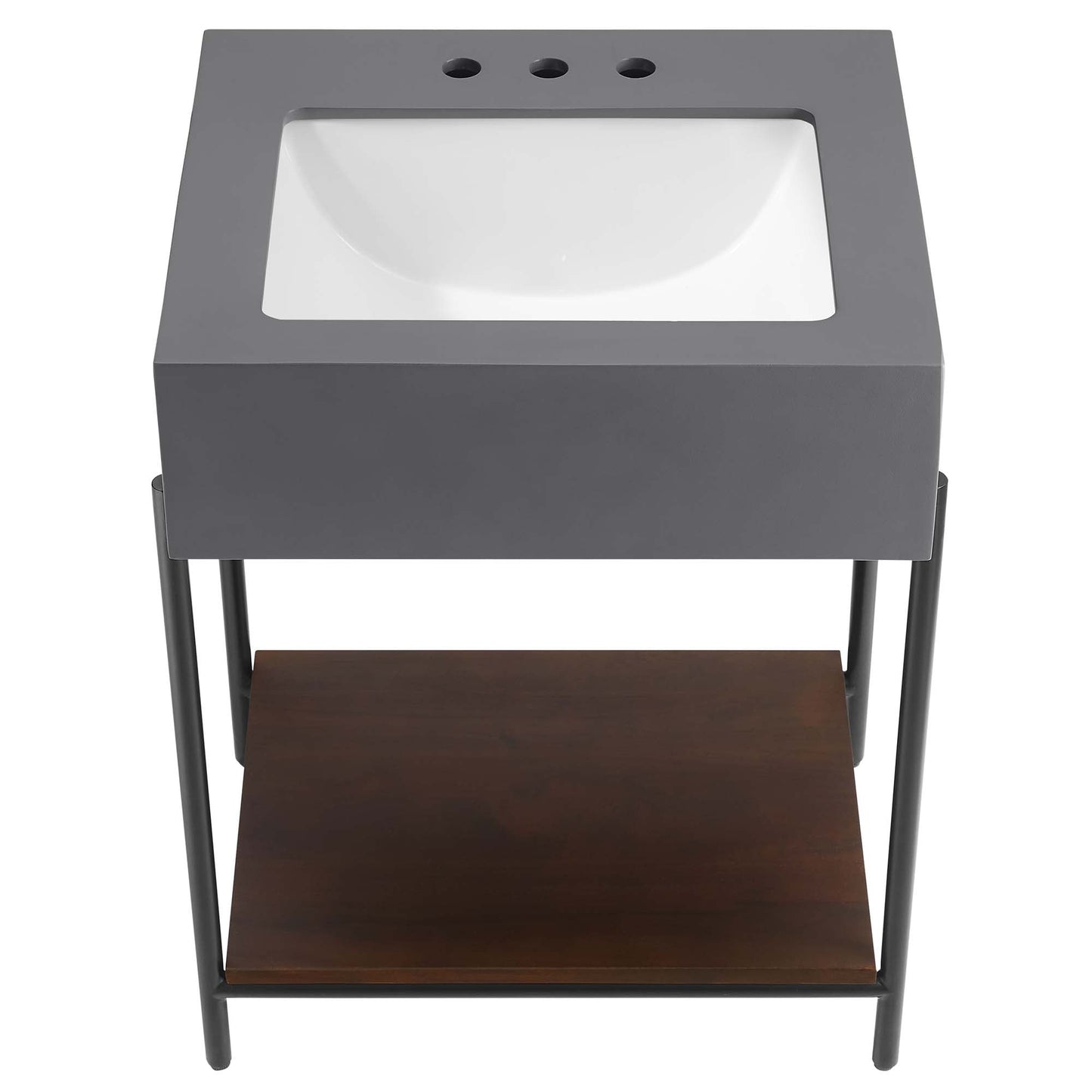 Etch 24" Bathroom Vanity with Sink by Modway EEI-6861-BLK-WHI
