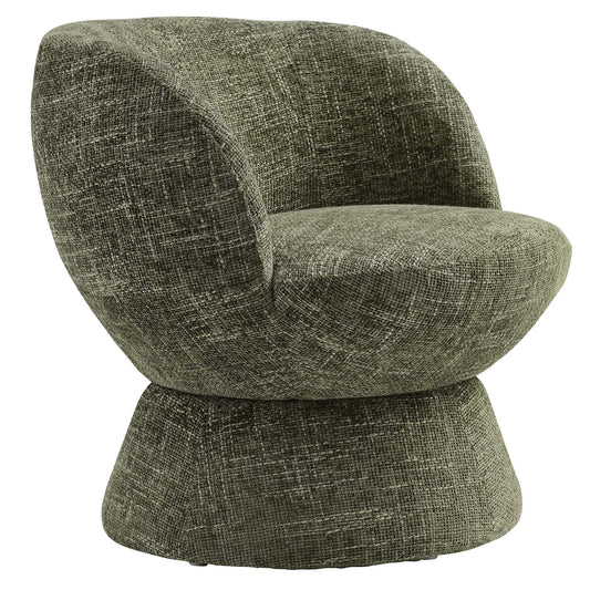 Vesta Chenille Fabric Upholstered Swivel Chair by Modway EEI-6863-BAS