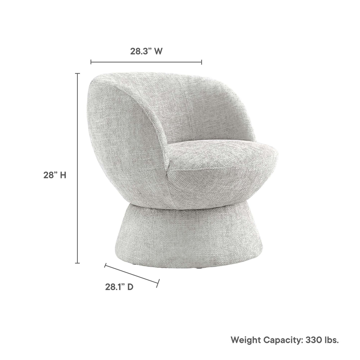 Vesta Chenille Fabric Upholstered Swivel Chair by Modway EEI-6863