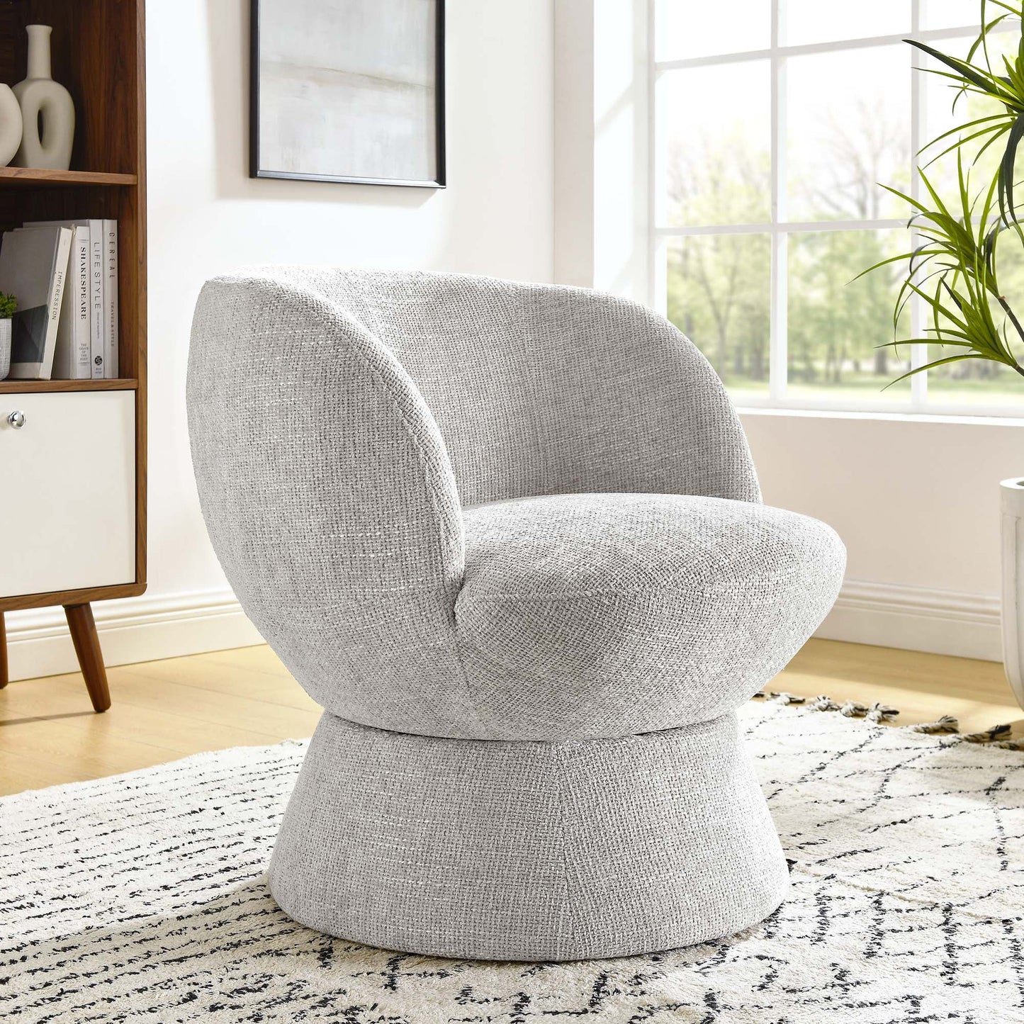 Vesta Chenille Fabric Upholstered Swivel Chair by Modway EEI-6863