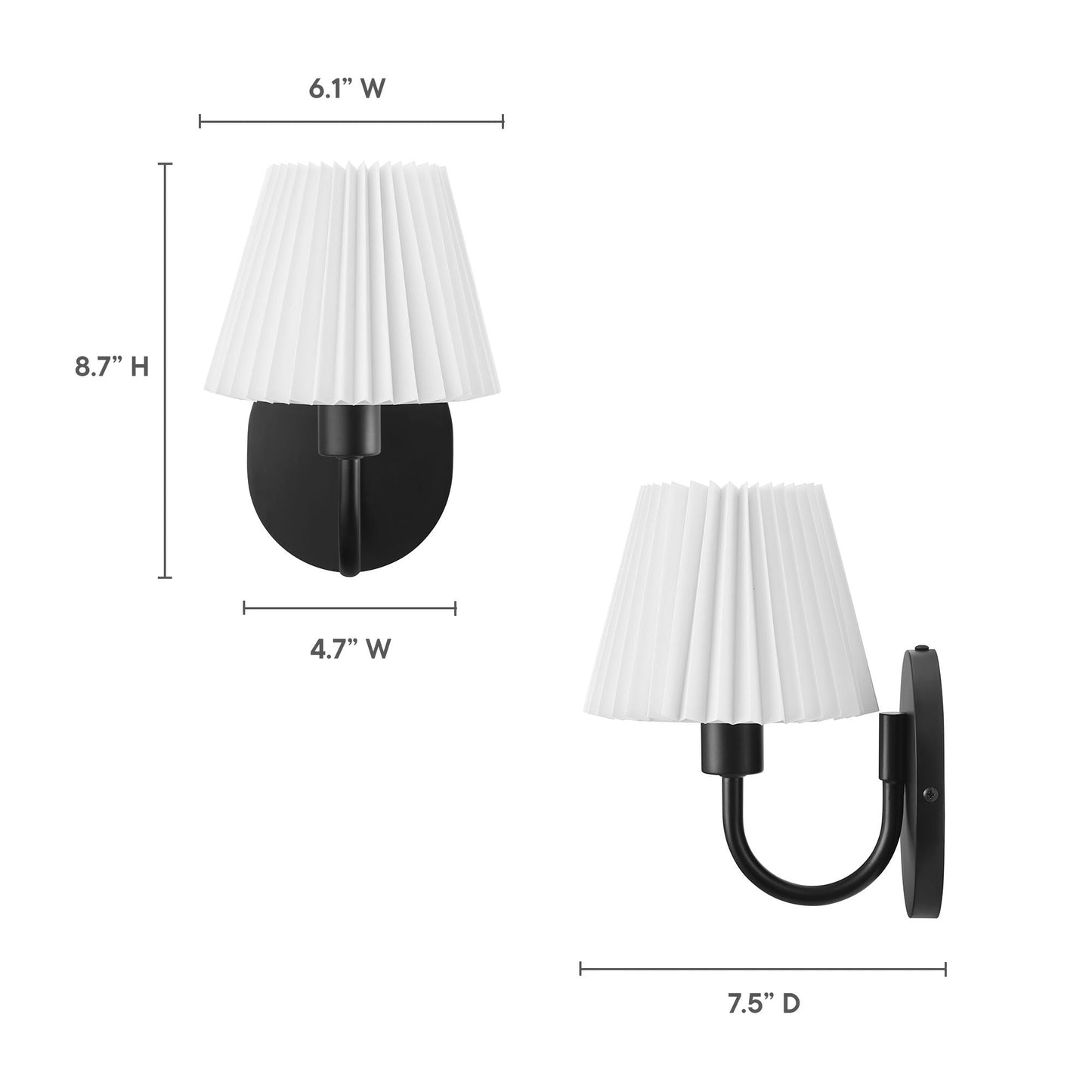 Wave Wall Sconce by Modway EEI-6872-BLK