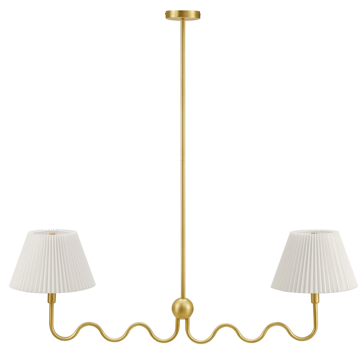 Wave Squiggle 2-Arm Pendant Light by Modway EEI-6874-BRA