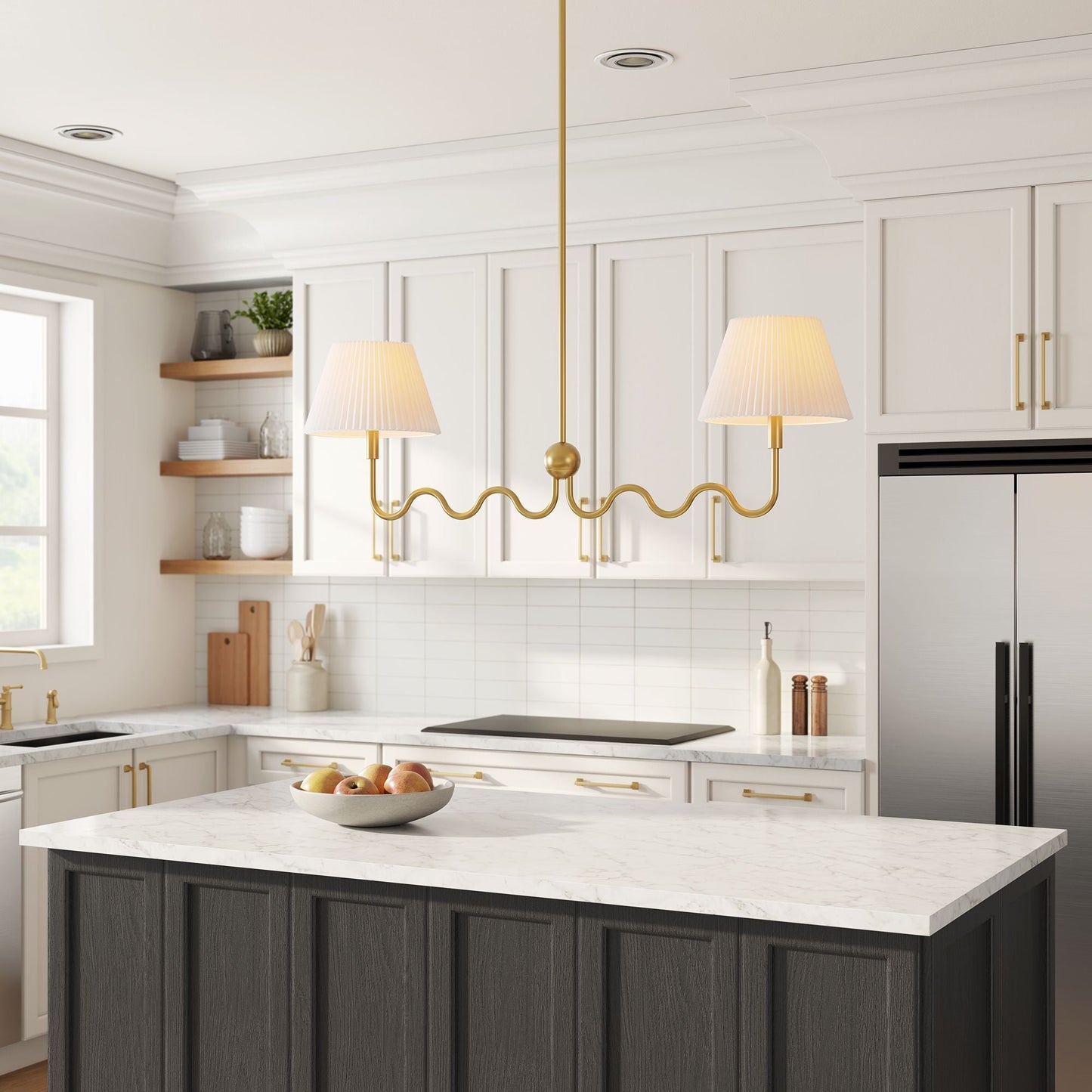 Wave Squiggle 2-Arm Pendant Light by Modway EEI-6874-BRA