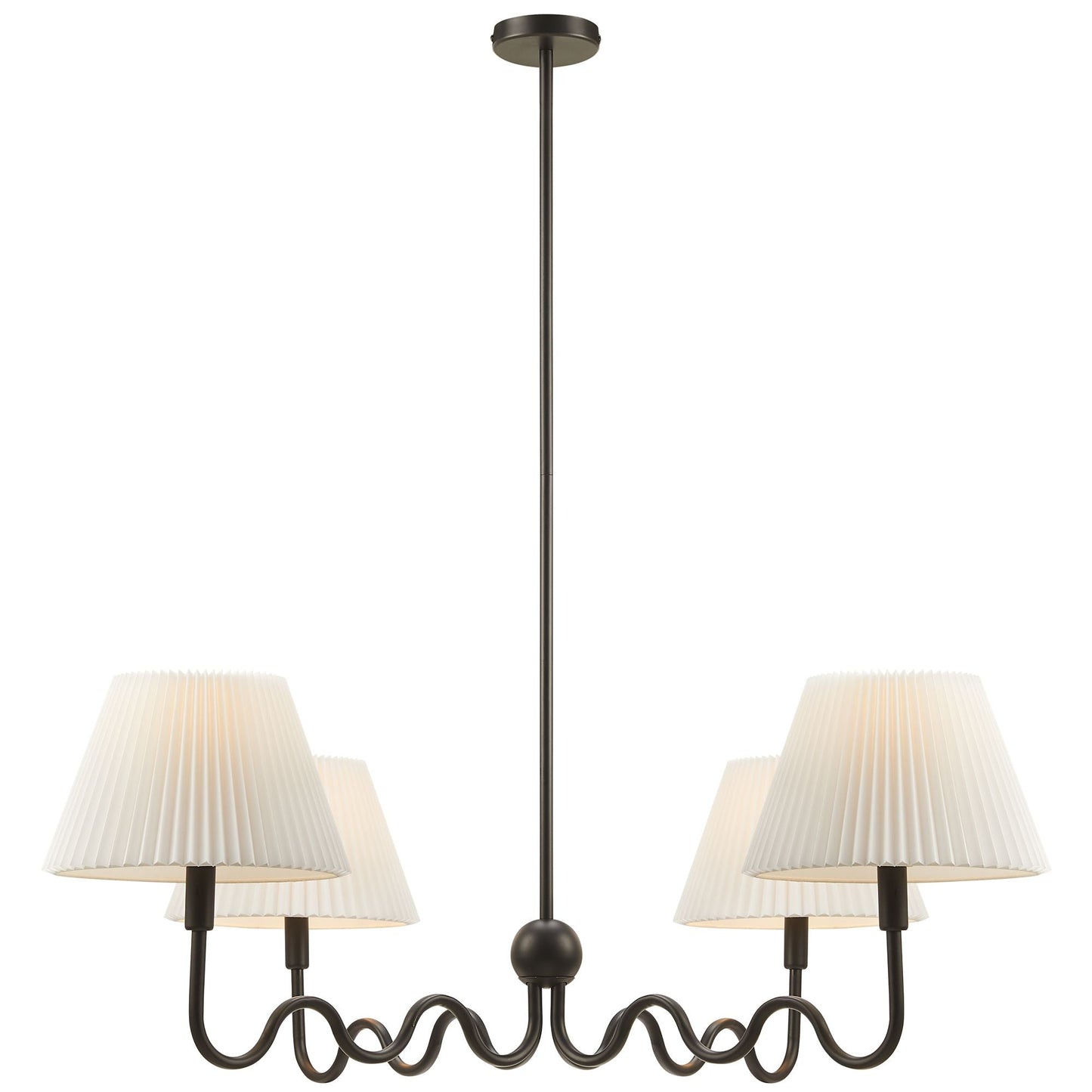 Wave Squiggle 4-Arm Pendant Light by Modway EEI-6875-BLK