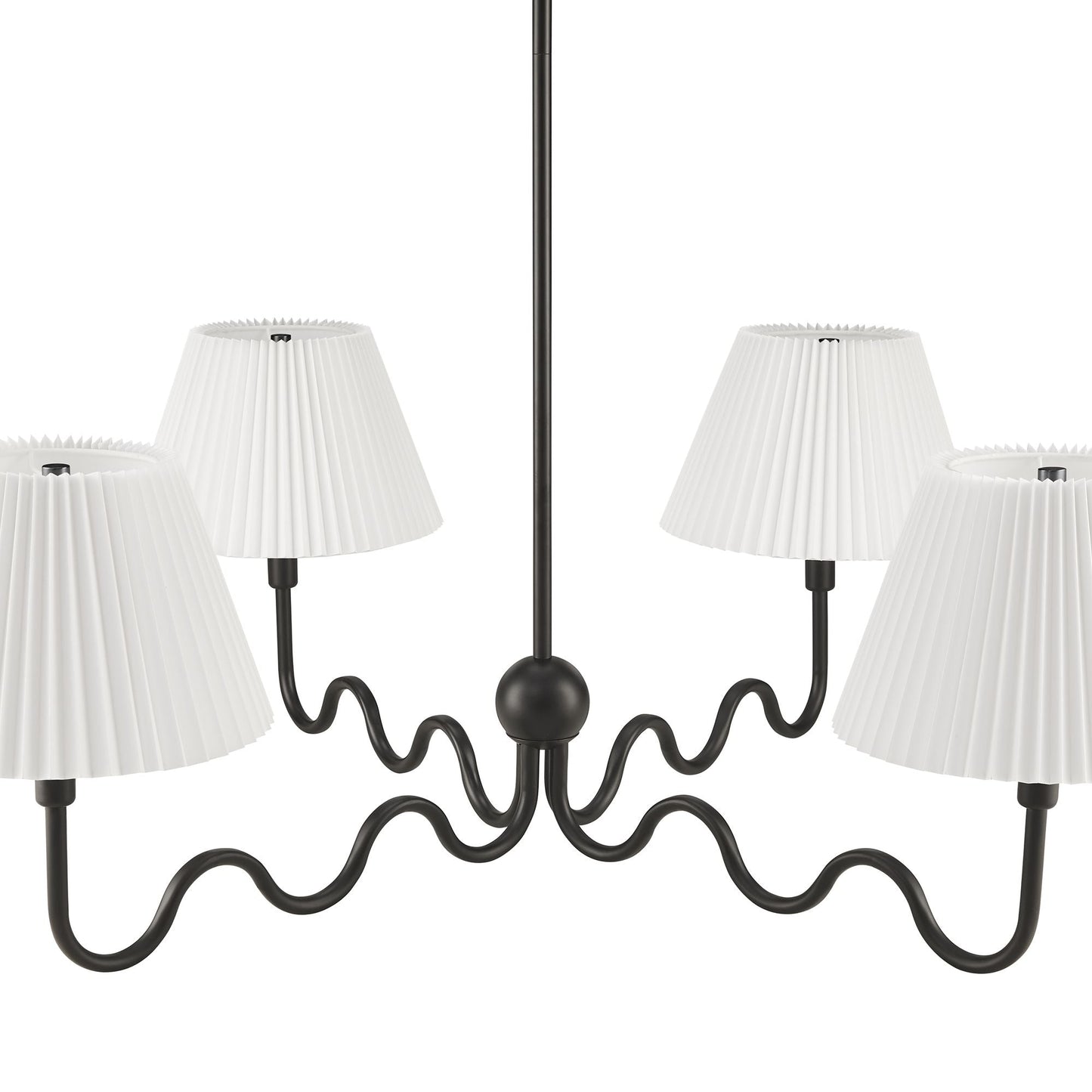 Wave Squiggle 4-Arm Pendant Light by Modway EEI-6875-BLK
