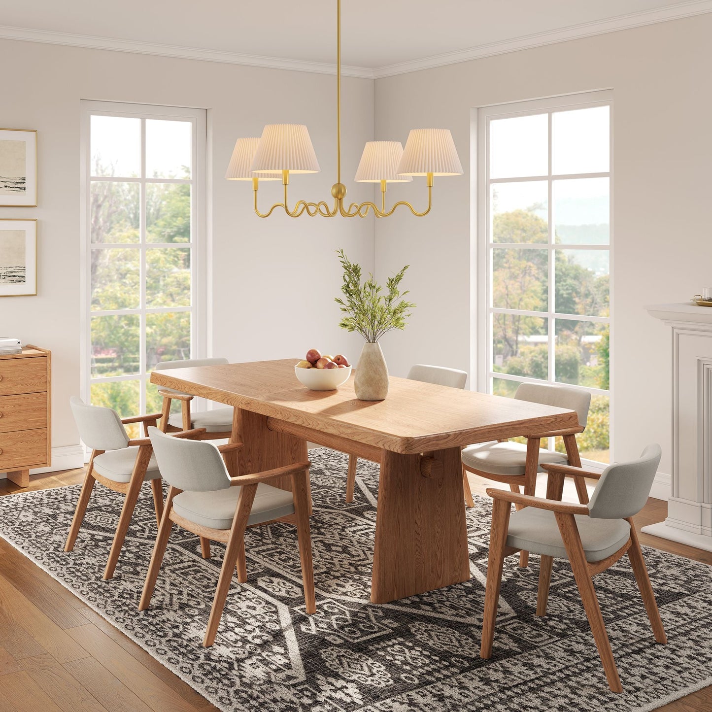 Wave Squiggle 4-Arm Pendant Light by Modway EEI-6875-BRA