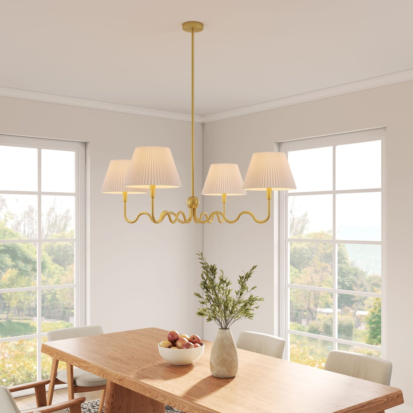 Wave Squiggle 4-Arm Pendant Light by Modway EEI-6875-BRA