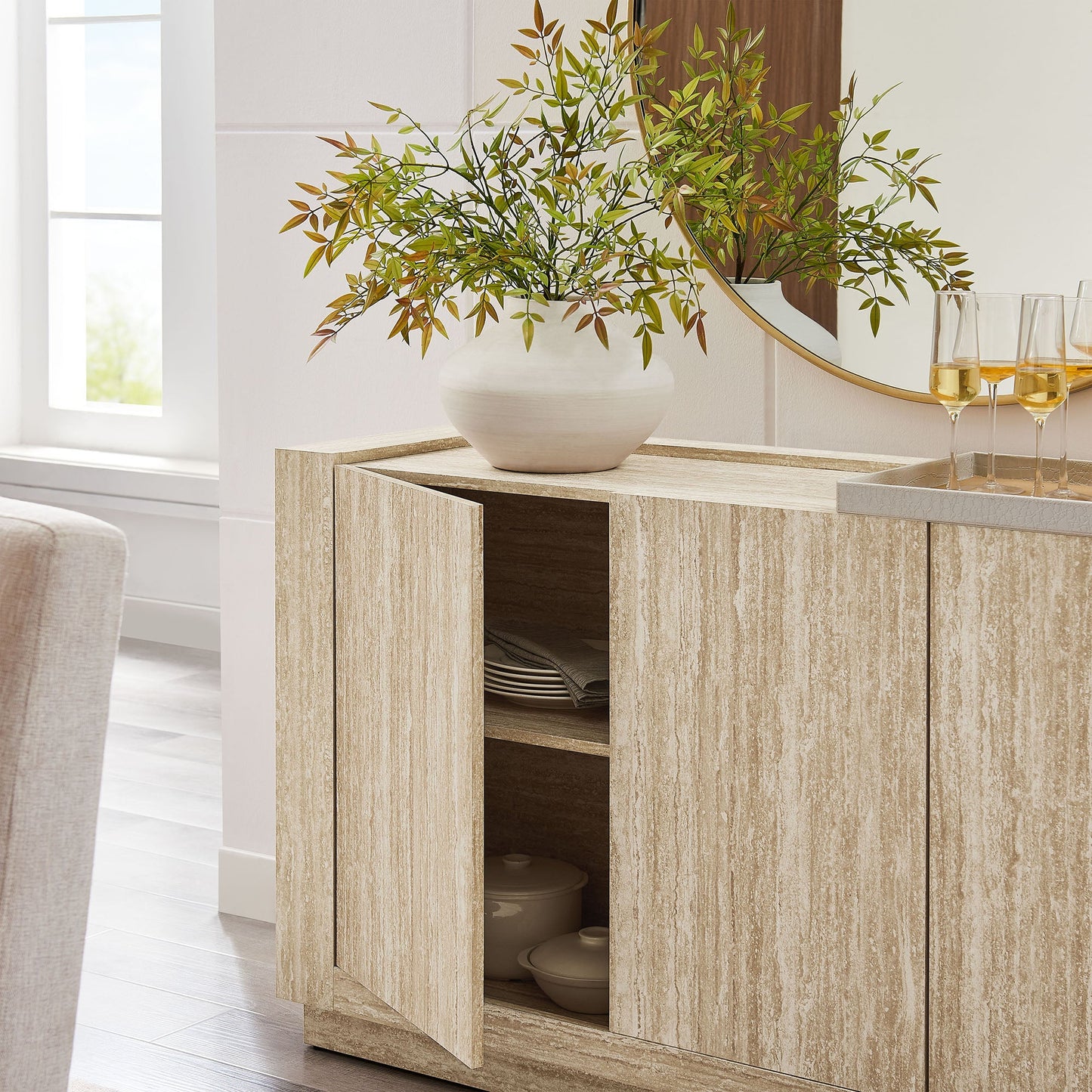 Hollis 59" Travertine Sideboard by Modway EEI-6906-TRA