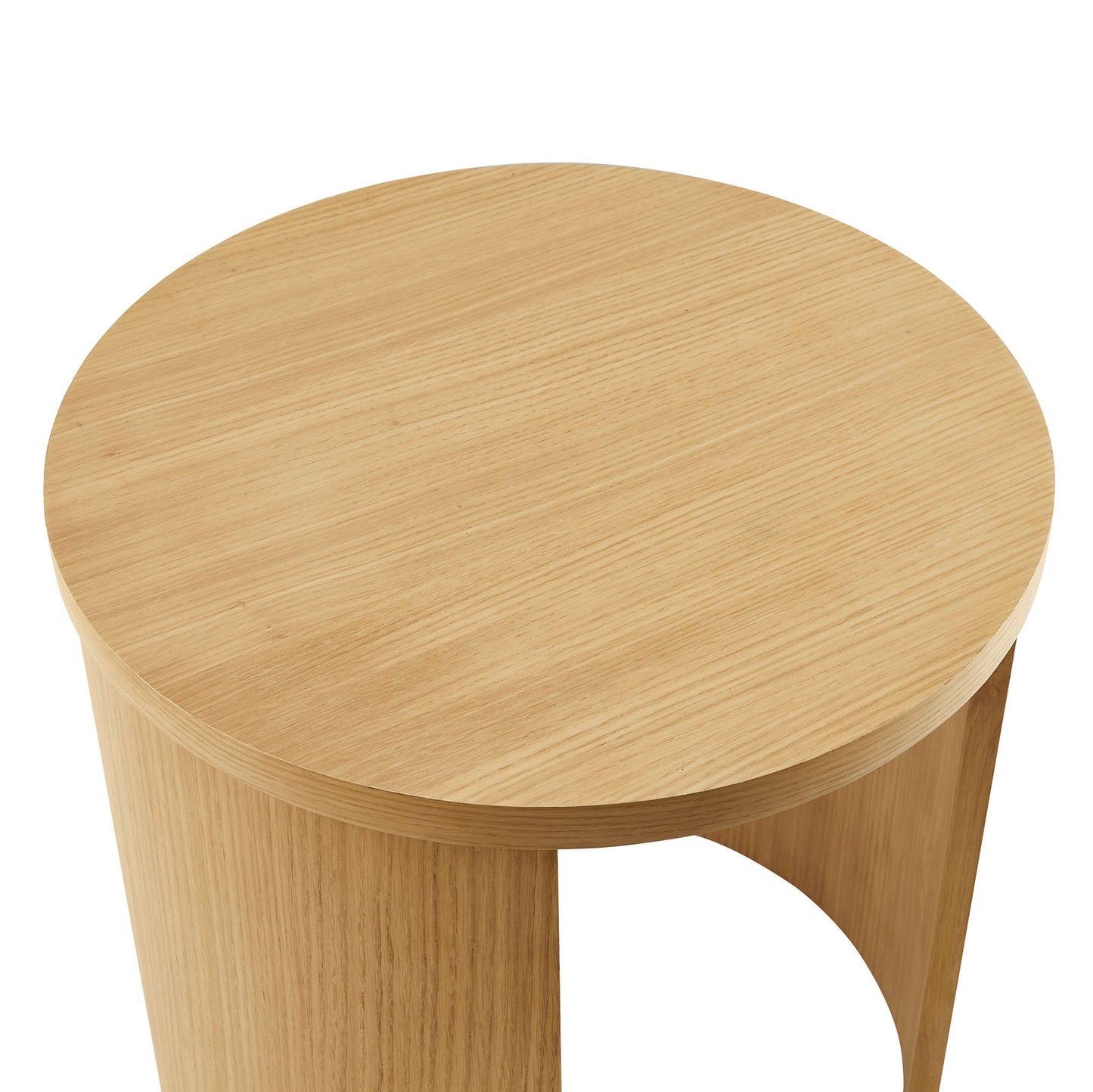 Aspect Round Wood End Table by Modway EEI-6913-OAK