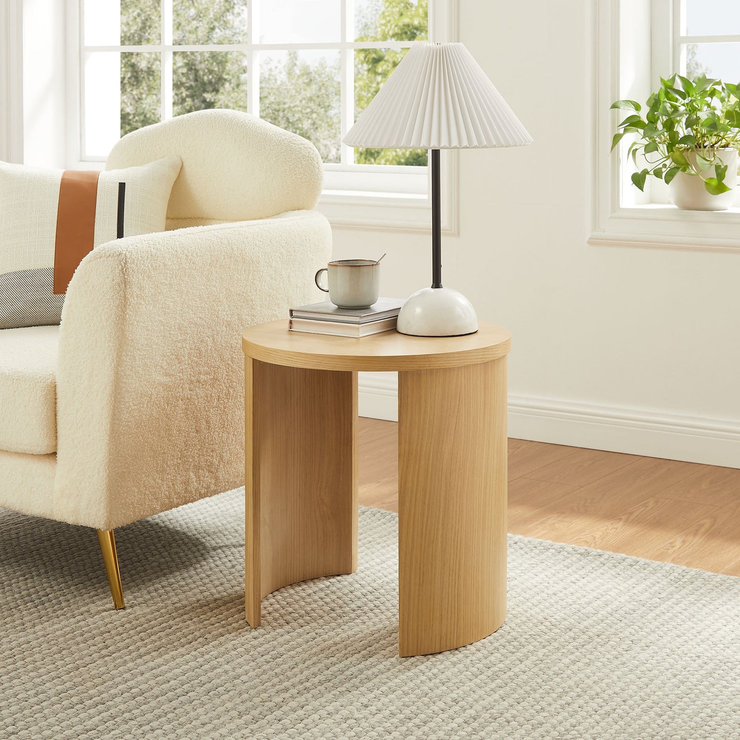 Aspect Round Wood End Table by Modway EEI-6913-OAK