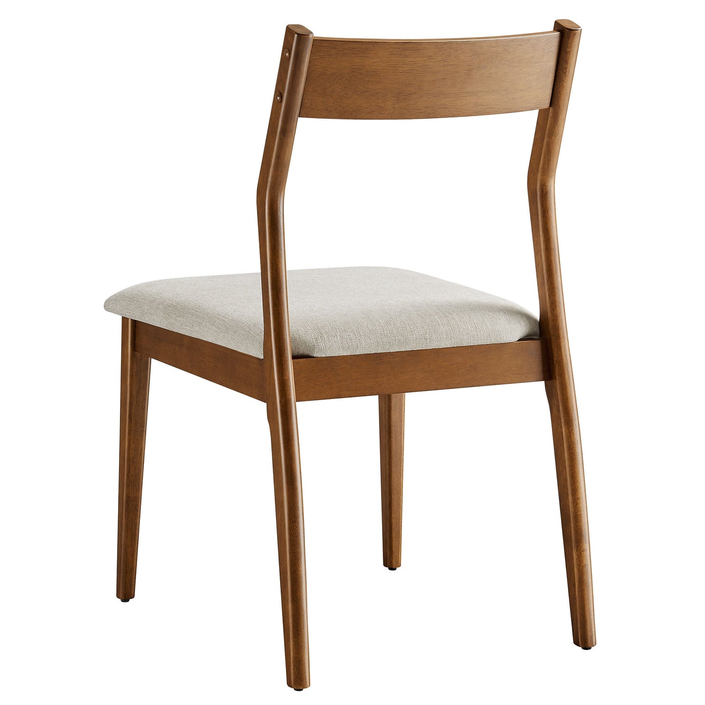 Solara Fabric and Vegan Leather Wood Dining Side Chairs Set of 2 by Modway