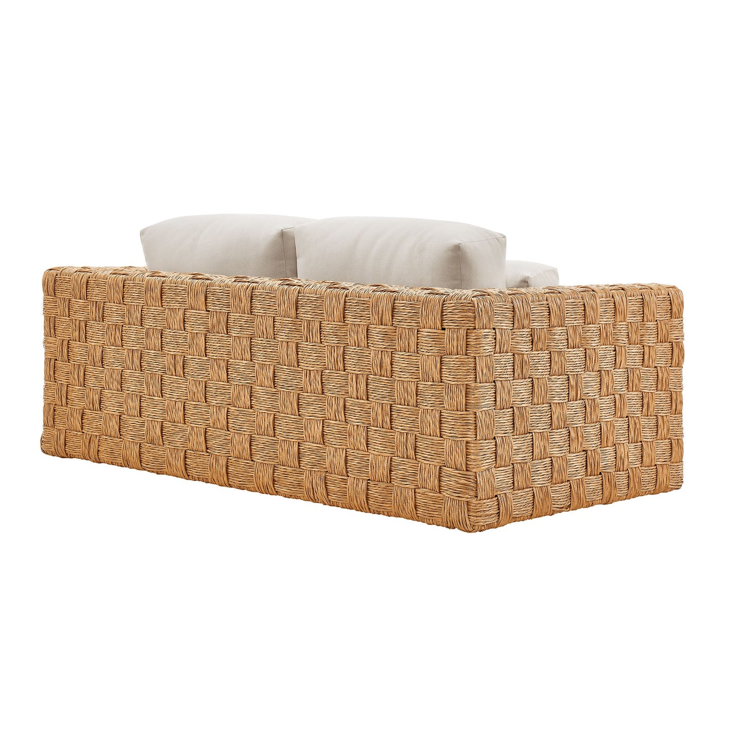 Thames Outdoor Patio Wicker Outdoor Patio Rattan Loveseat by Modway EEI-6924-NAT-LGR