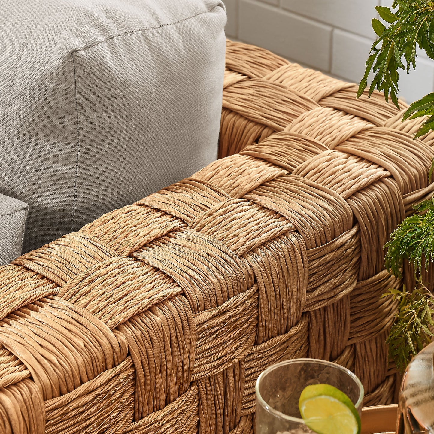 Thames Outdoor Patio Wicker Outdoor Patio Rattan Armchair by Modway EEI-6925-NAT-LGR