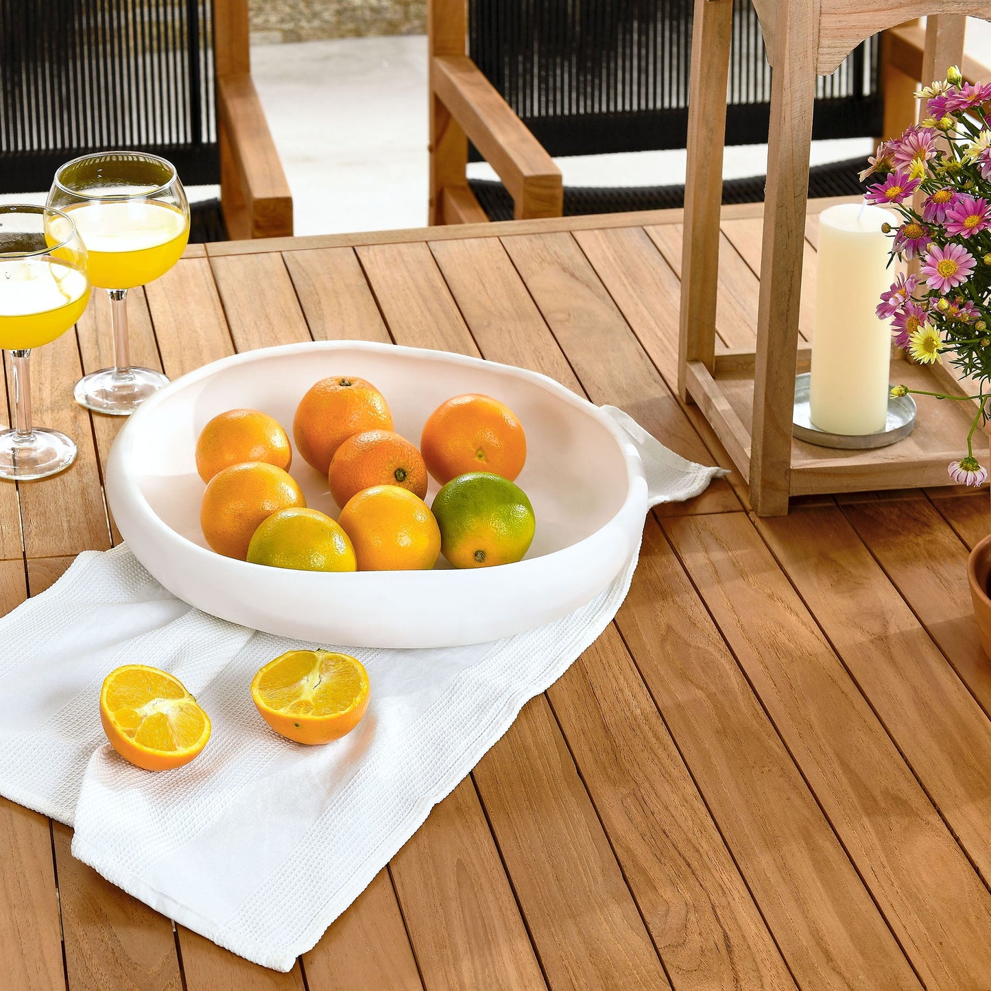 Vienna 7-Piece Outdoor Patio Teak and Rope Dining Set with Armchairs by Modway EEI-6929-NAT-BLK