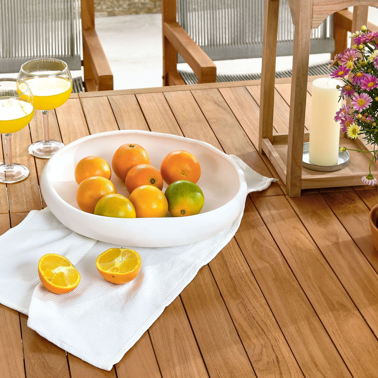 Vienna 7-Piece Outdoor Patio Teak and Rope Dining Set with Armchairs by Modway EEI-6929-NAT-NAT