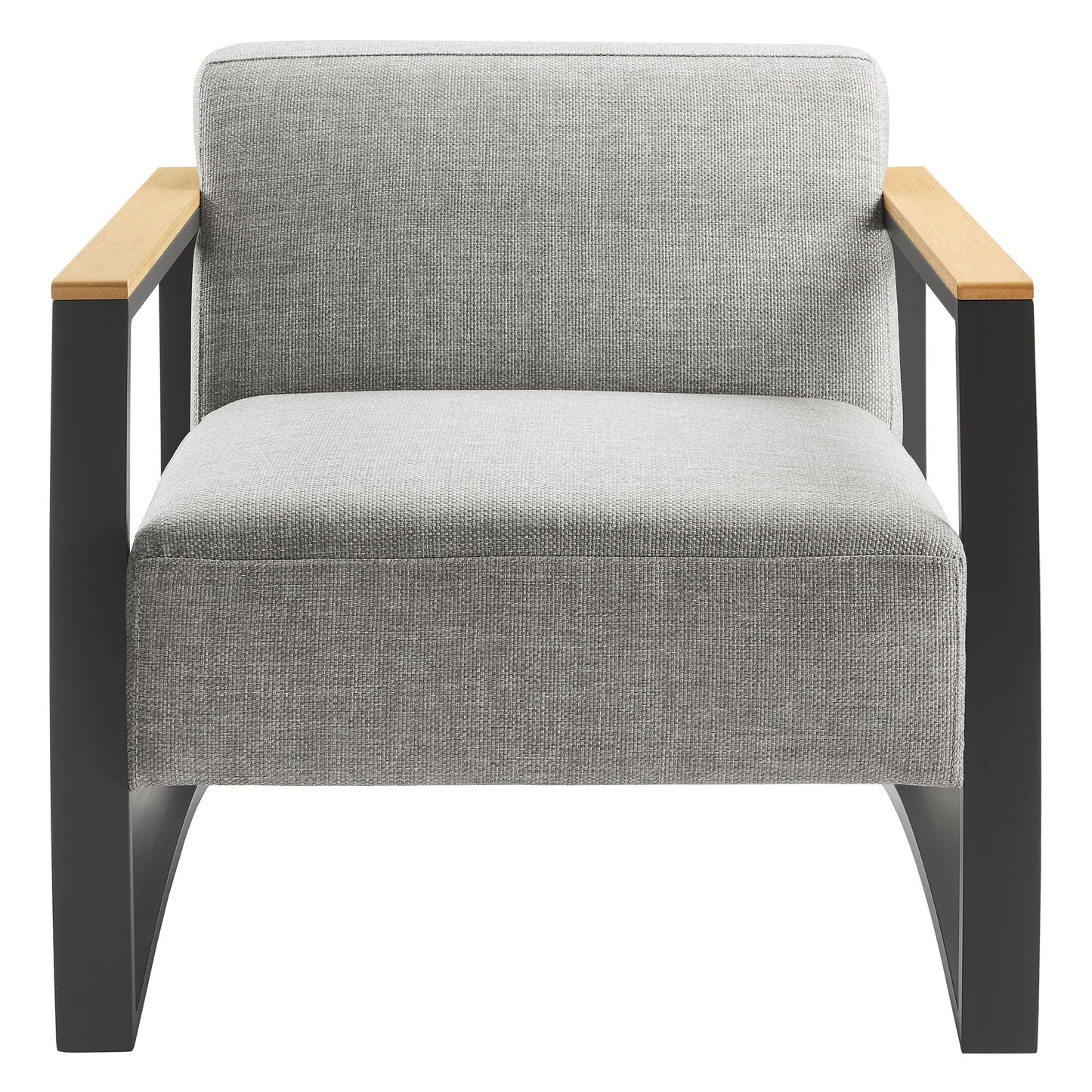 Sauve Outdoor Patio Aluminum and Fabric Armchair by Modway EEI-6947-CHA-LGR