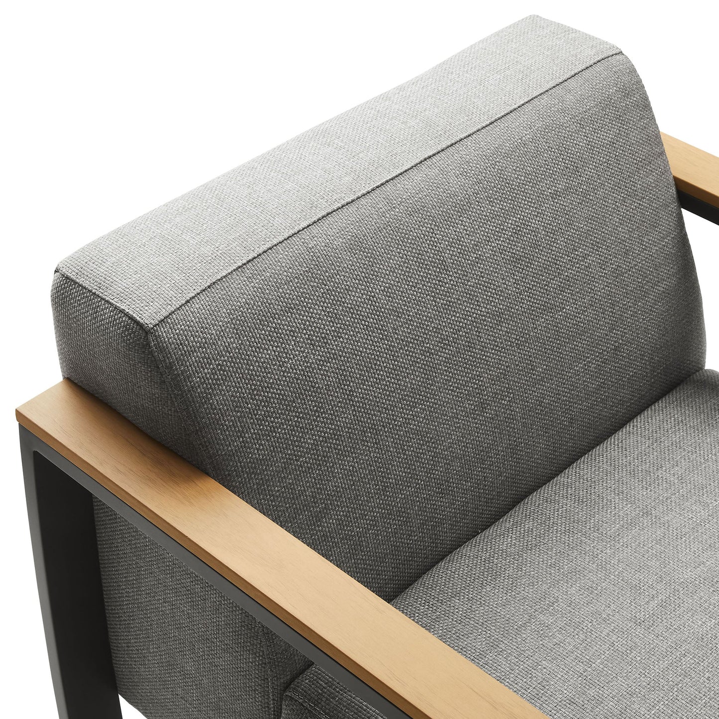 Sauve Outdoor Patio Aluminum and Fabric Armchair by Modway EEI-6947-CHA-LGR