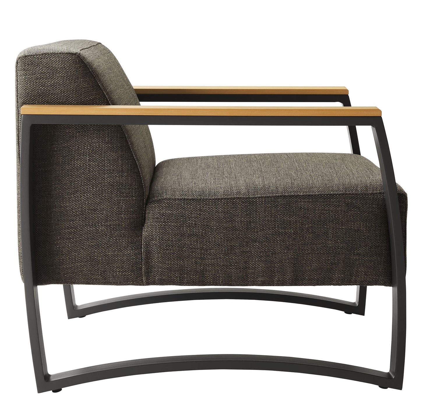 Sauve Outdoor Patio Aluminum and Fabric Armchair by Modway EEI-6947-CHA-SMO