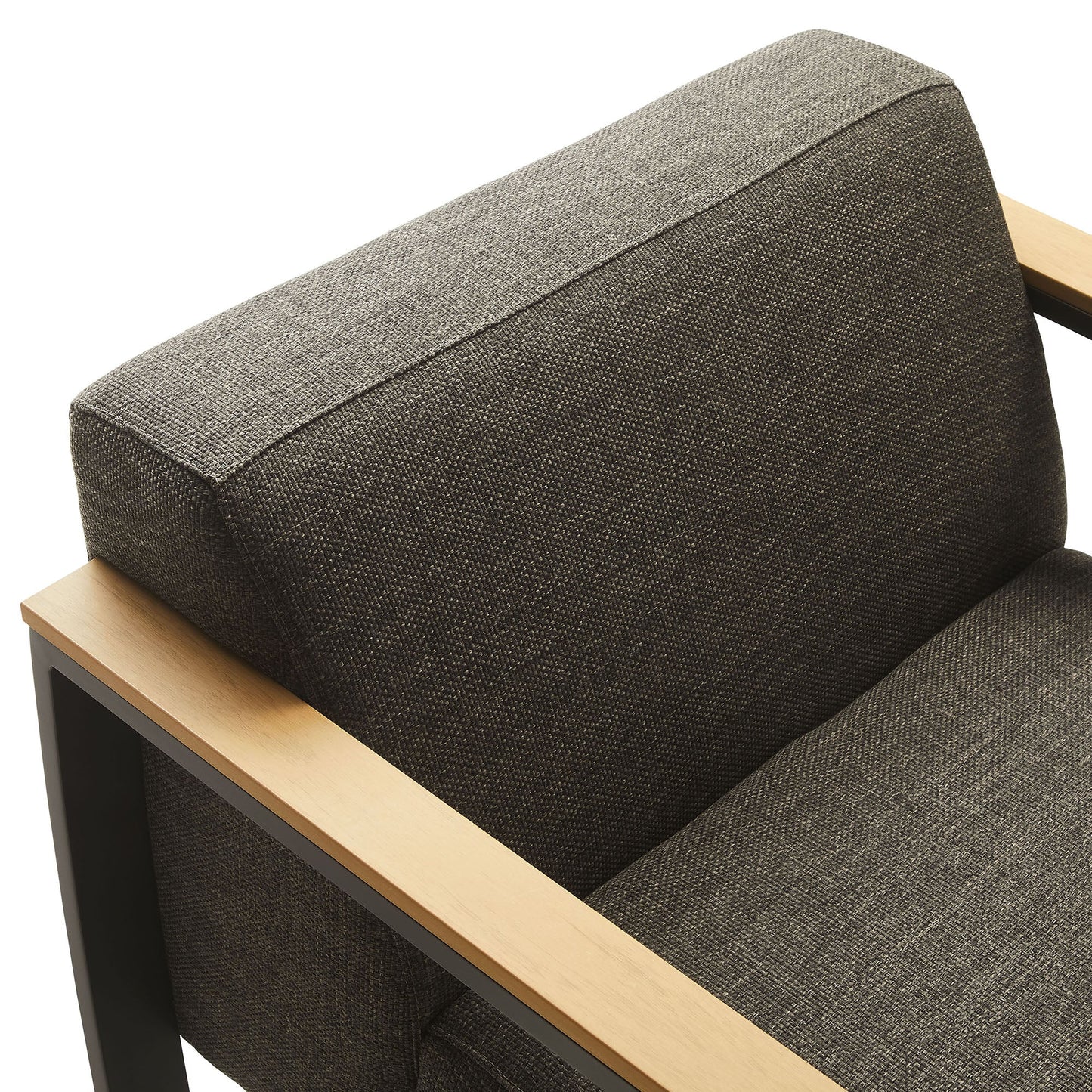 Sauve Outdoor Patio Aluminum and Fabric Armchair by Modway EEI-6947-CHA-SMO