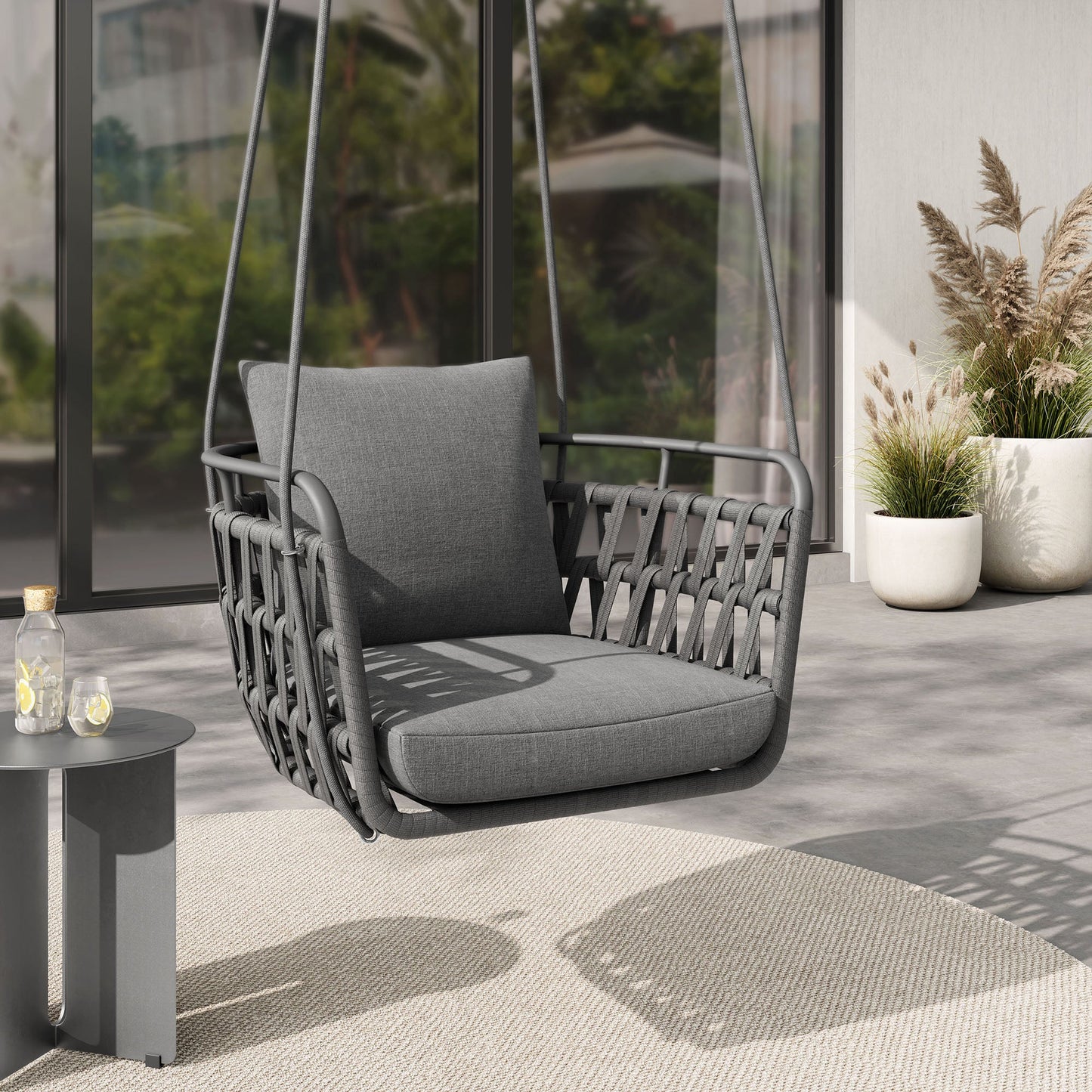 Kaliah Outdoor Patio Aluminum Swing Chair by Modway EEI-6949-CHA-CHA