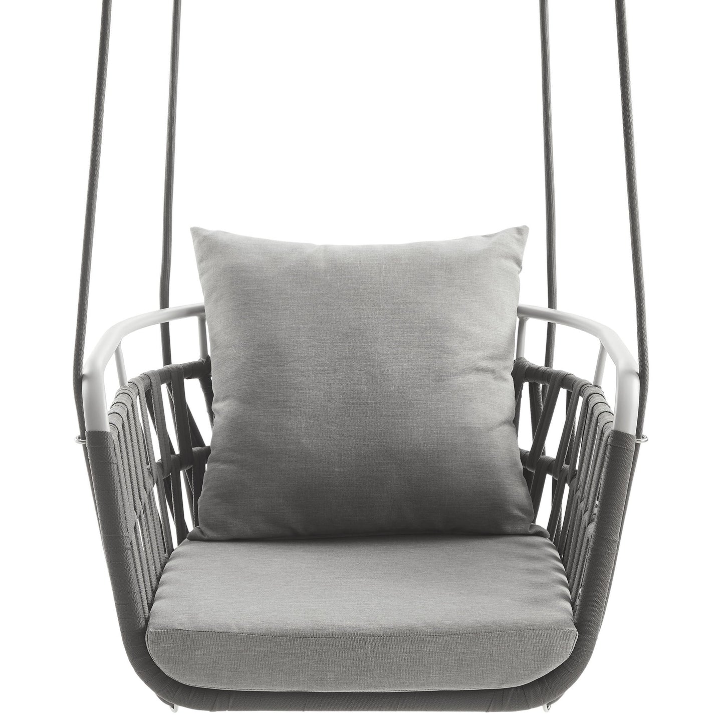 Kaliah Outdoor Patio Aluminum Swing Chair by Modway EEI-6949-LGR-WHI