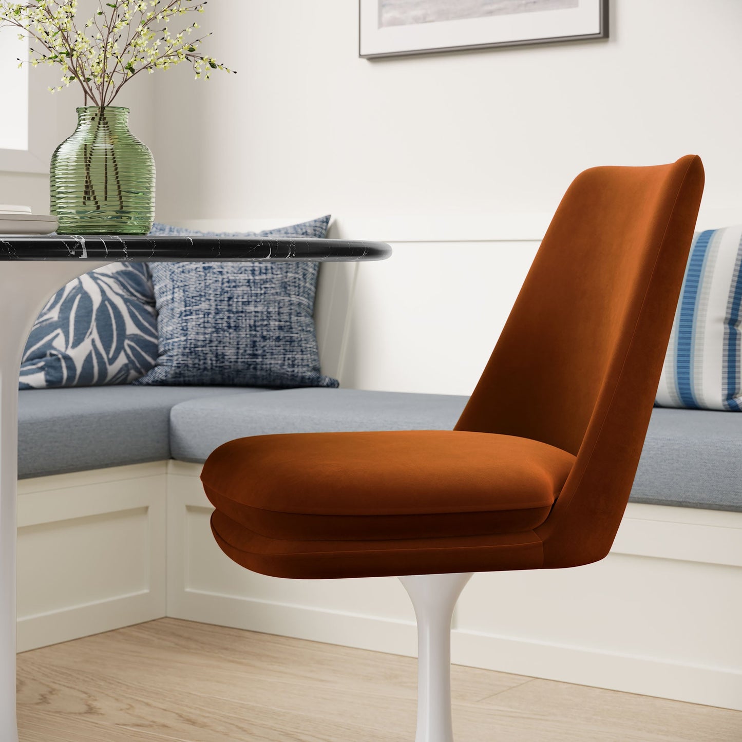 Lippa Performance Velvet Swivel Dining Chair by Modway