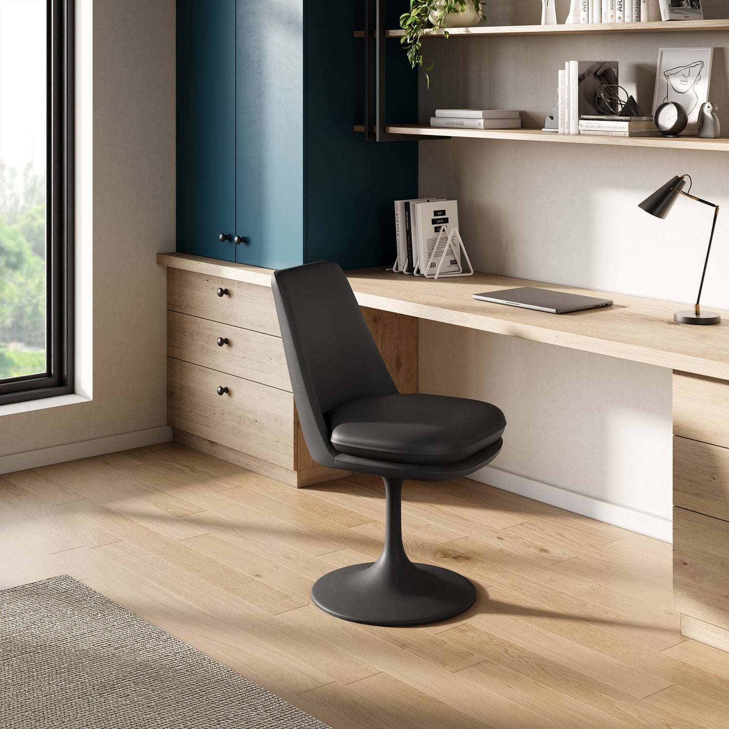 Lippa Vegan Leather Swivel Dining Chair by Modway EEI-6955