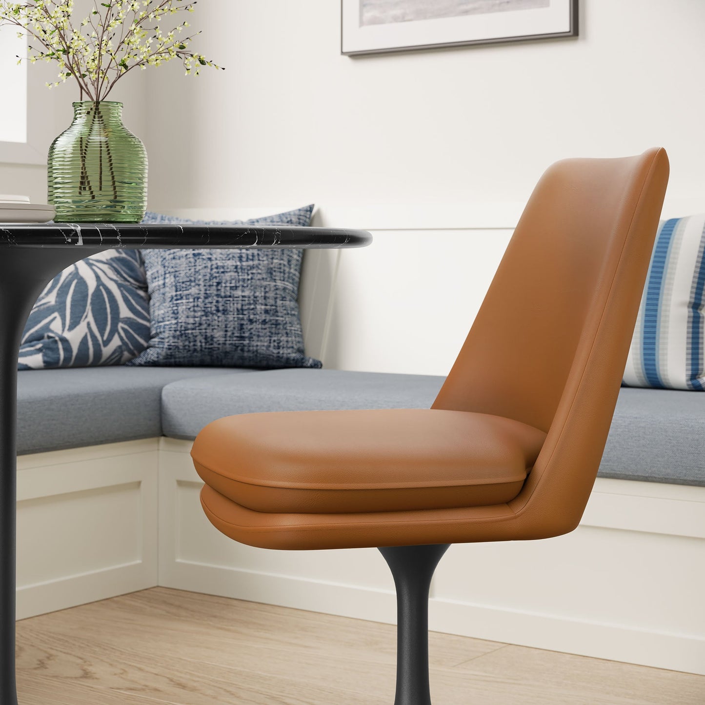Lippa Vegan Leather Swivel Dining Chair by Modway EEI-6955