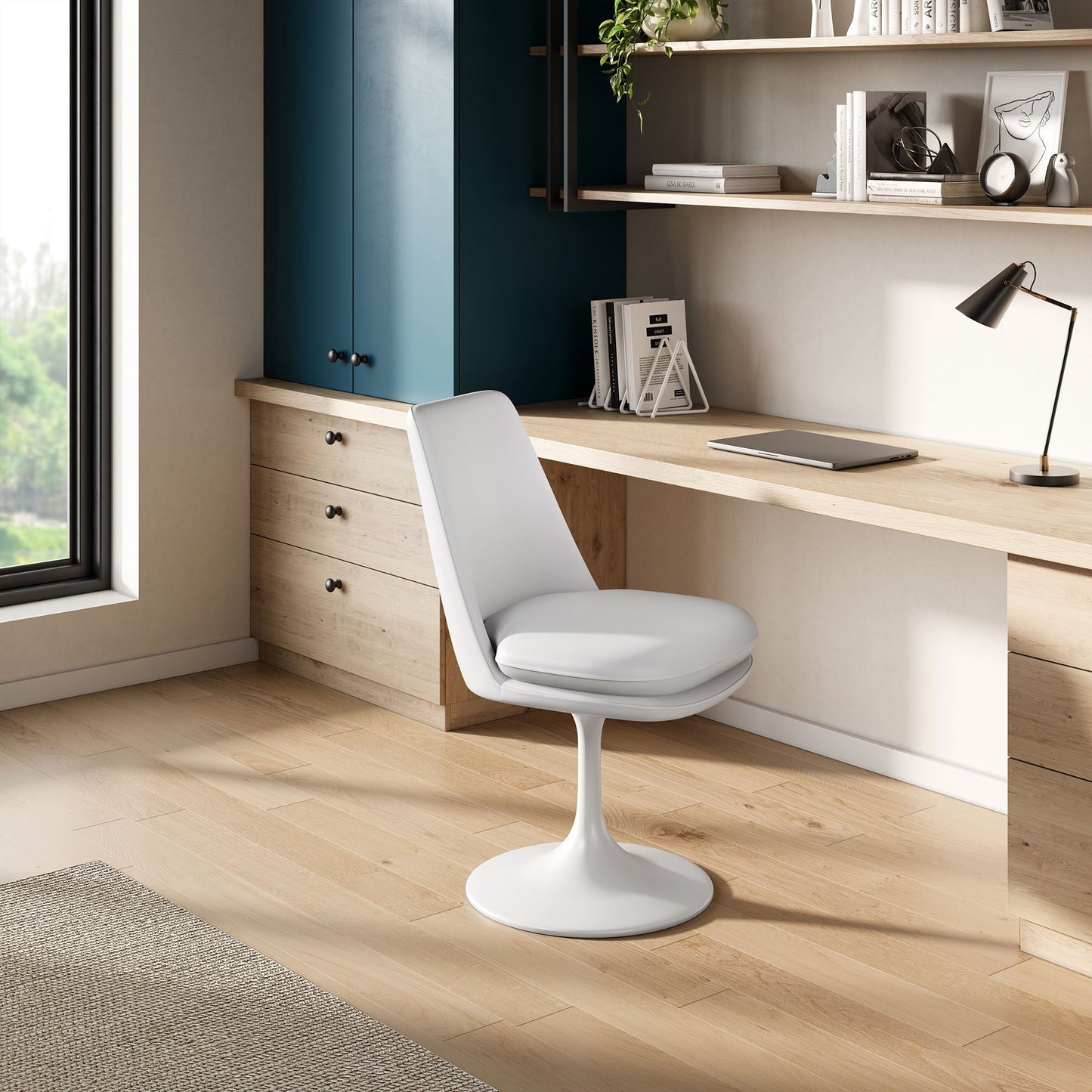 Lippa Vegan Leather Swivel Dining Chair by Modway EEI-6955