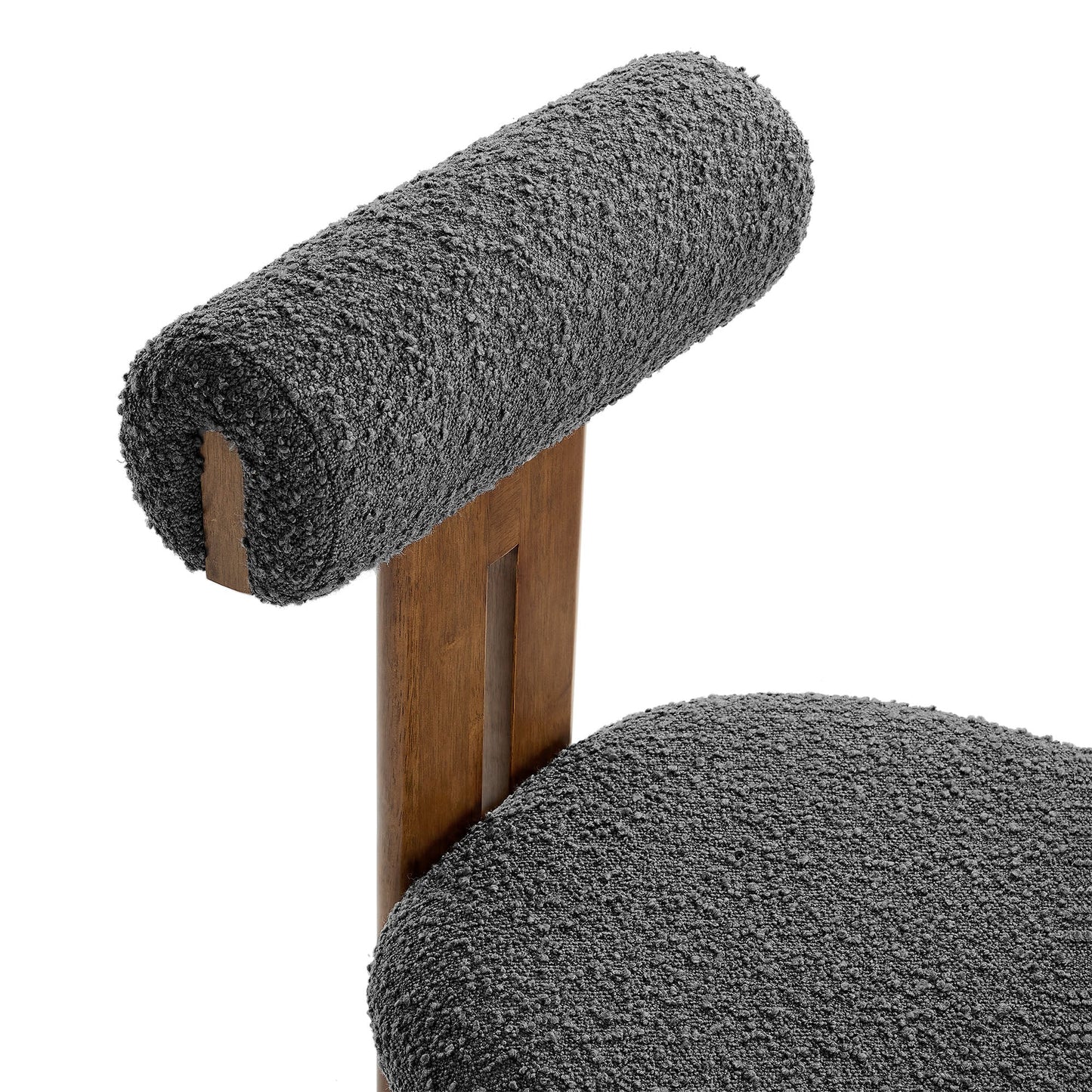 Torian Boucle Fabric Dining Chair Set of 2 by Modway EEI-6960-WAL-CHA