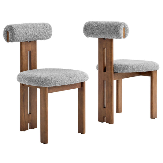 Torian Boucle Fabric Dining Chair Set of 2 by Modway EEI-6960