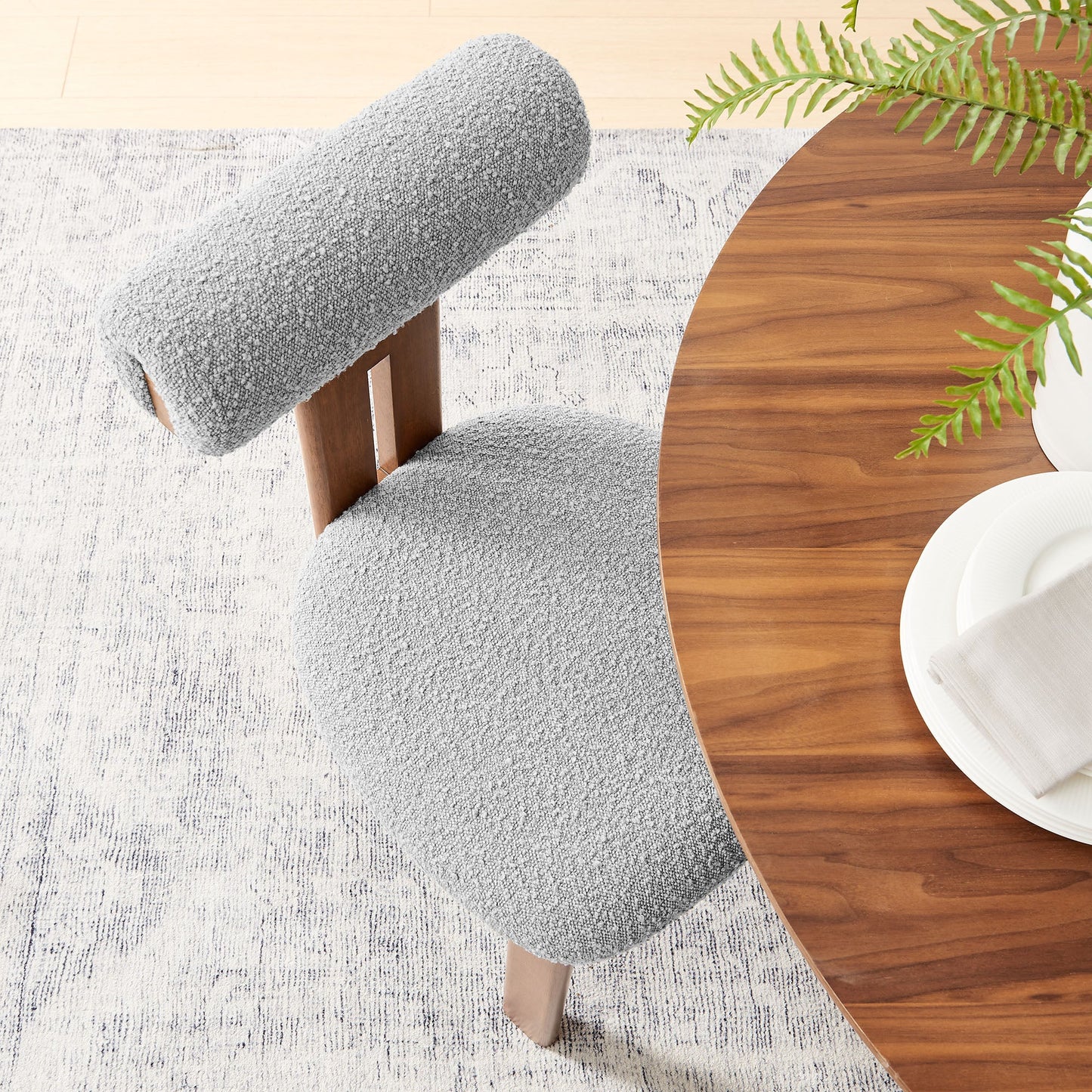 Torian Boucle Fabric Dining Chair Set of 2 by Modway EEI-6960