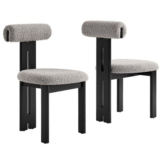 Torian Boucle Fabric Dining Chair Set of 2 by Modway EEI-6960-WEN-TAU