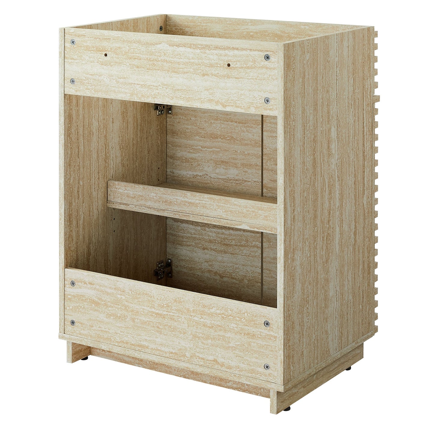 Render Faux Travertine Bathroom Vanity with Sink by Modway