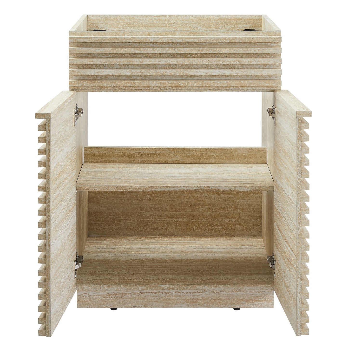 Render Faux Travertine Bathroom Vanity with Sink by Modway