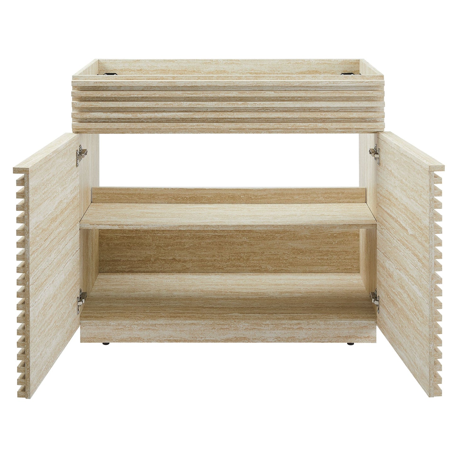 Render Faux Travertine Bathroom Vanity with Sink by Modway