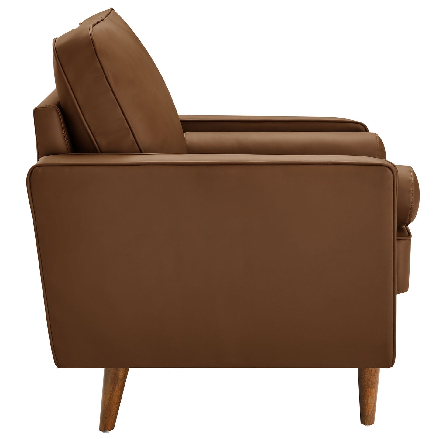 Valour Tufted Vegan Leather Accent Armchair by Modway EEI-6971-BRN