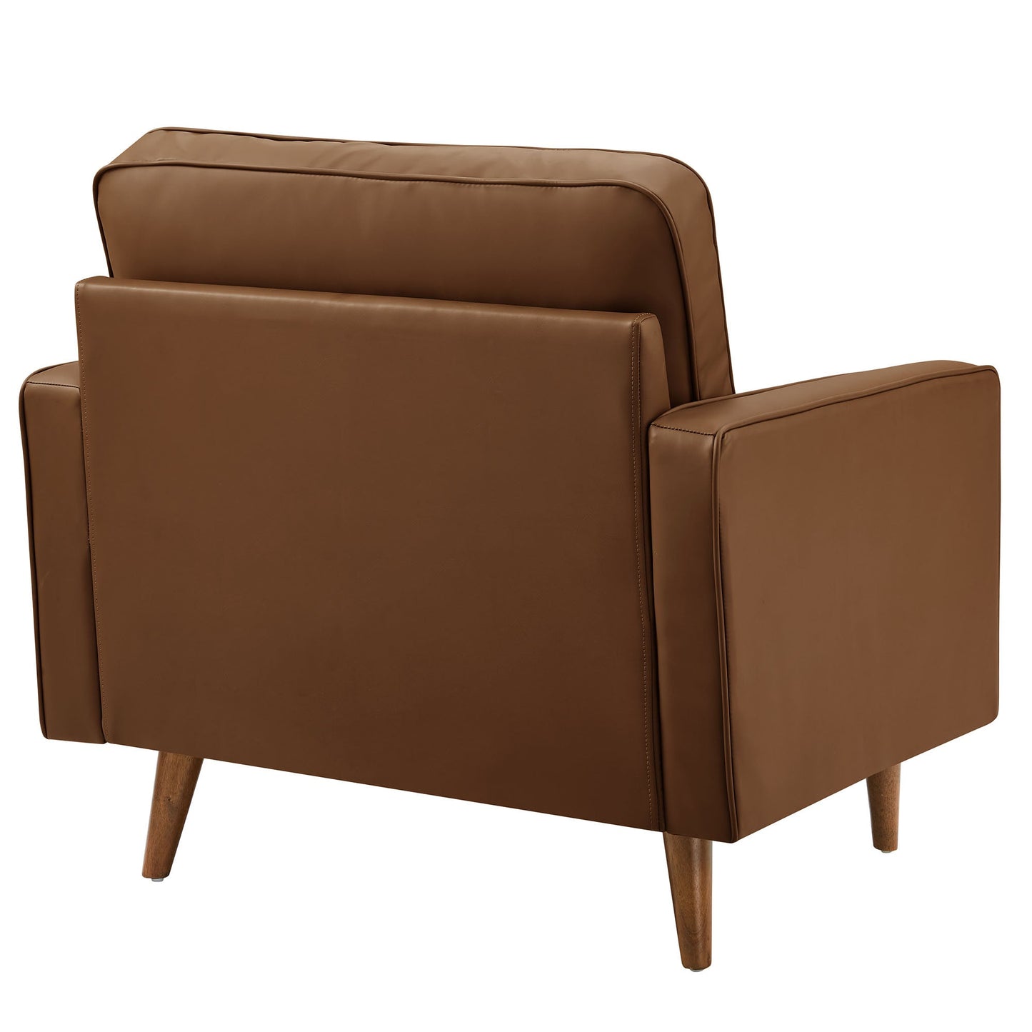 Valour Tufted Vegan Leather Accent Armchair by Modway EEI-6971-BRN
