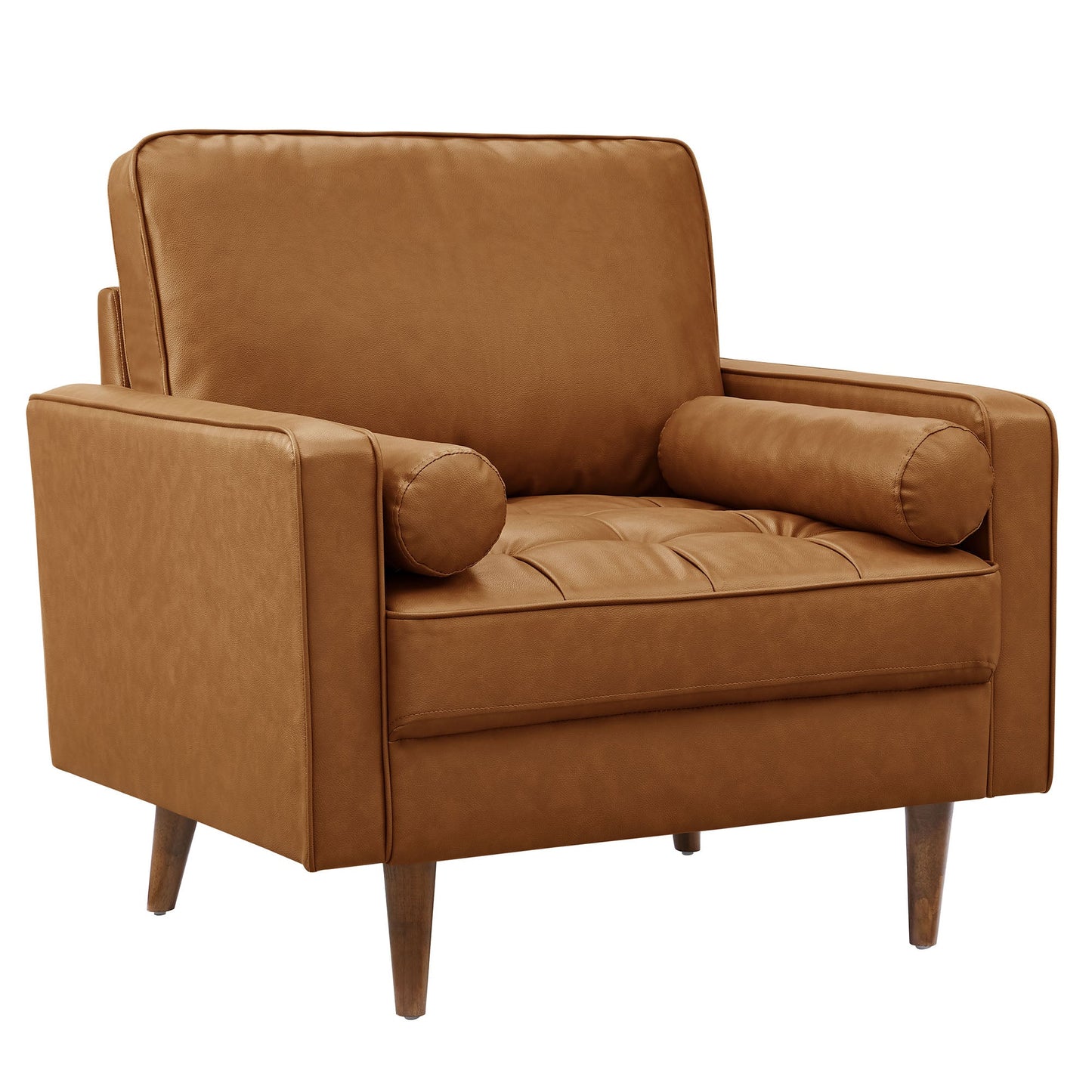 Valour Tufted Vegan Leather Accent Armchair by Modway EEI-6971-TAN