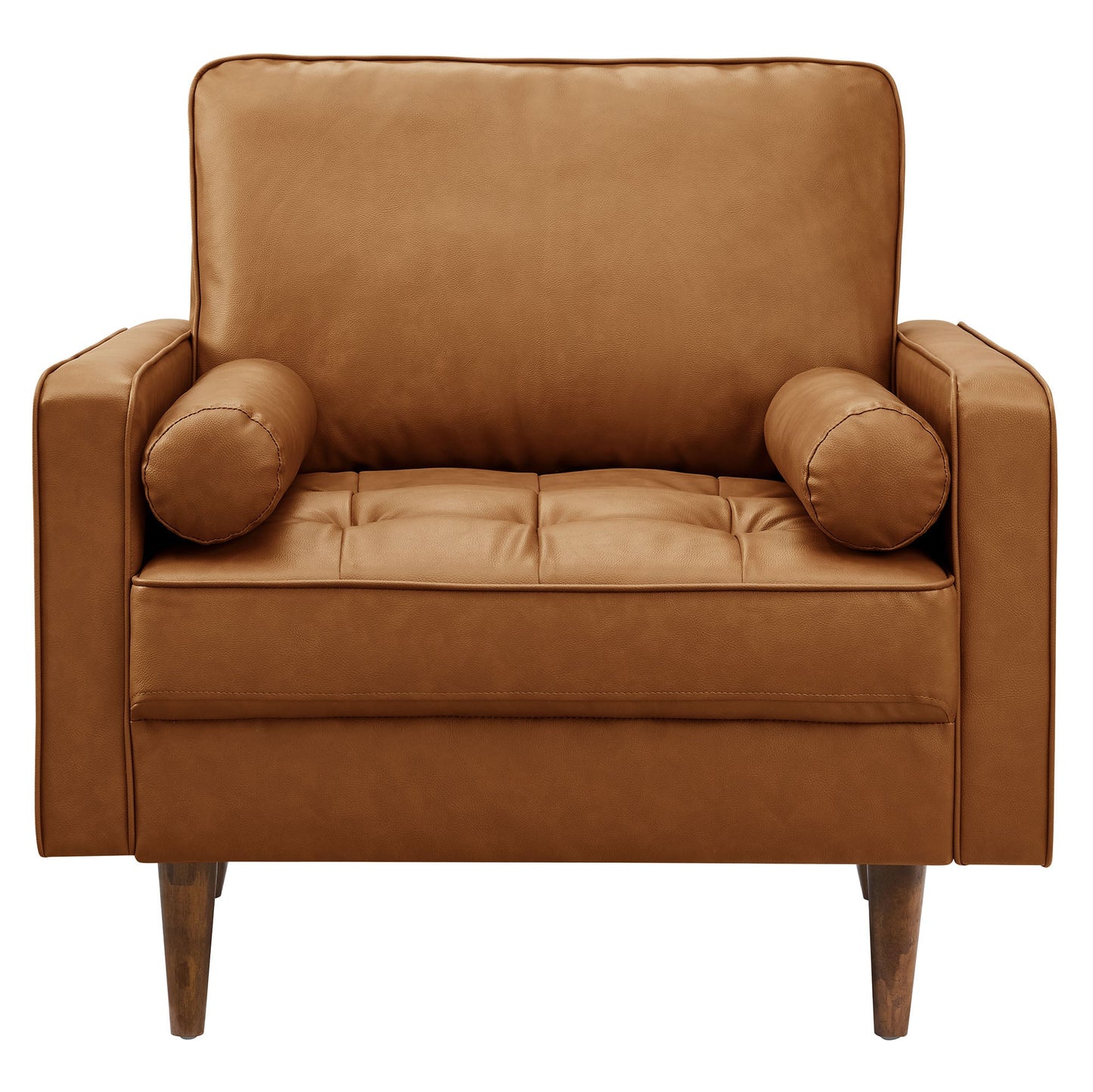 Valour Tufted Vegan Leather Accent Armchair by Modway EEI-6971-TAN