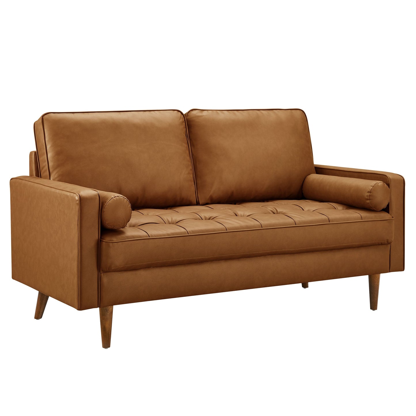 Valour Tufted Vegan Leather Loveseat by Modway EEI-6972-TAN