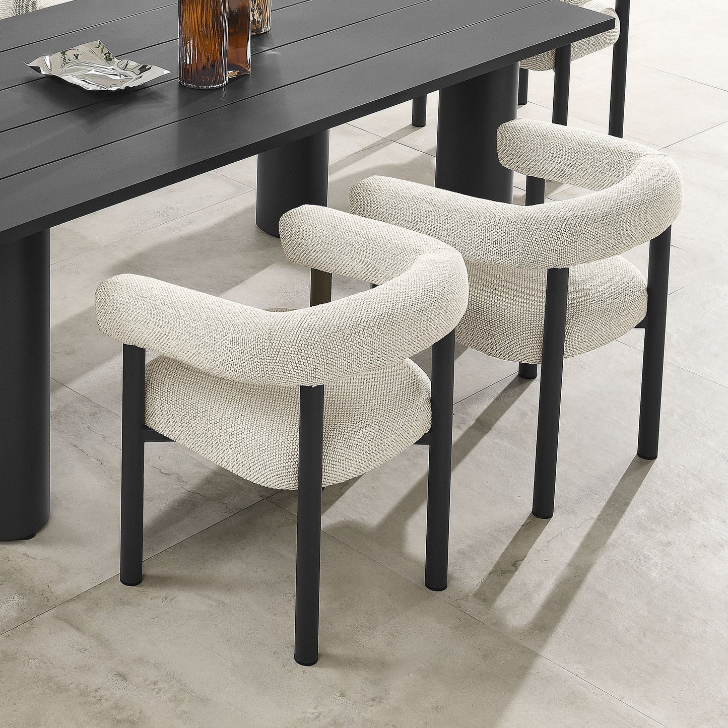 Nautica Outdoor Patio Aluminum Dining Armchairs Set of 2 by Modway