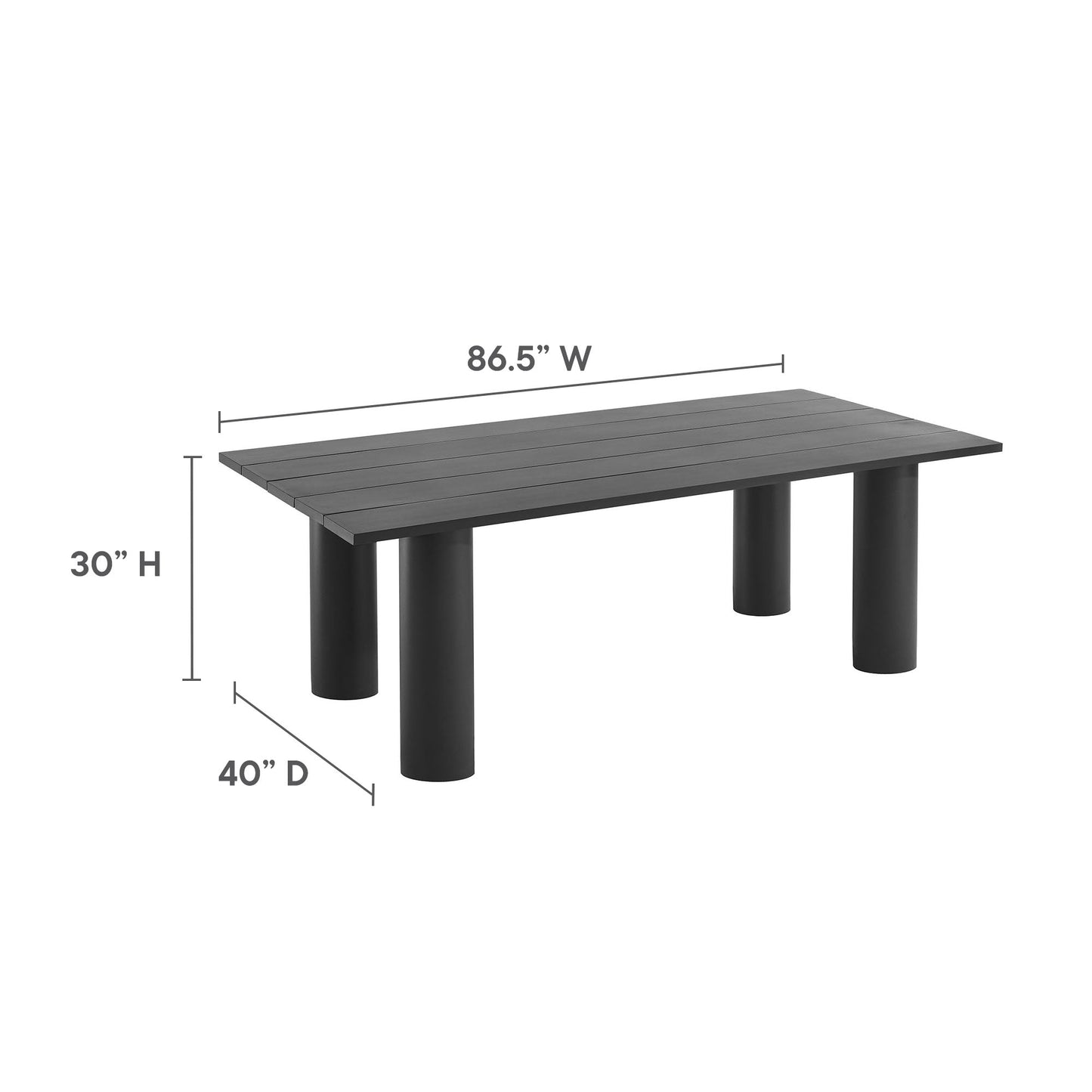 Nautica Outdoor Patio Aluminum Dining Table by Modway