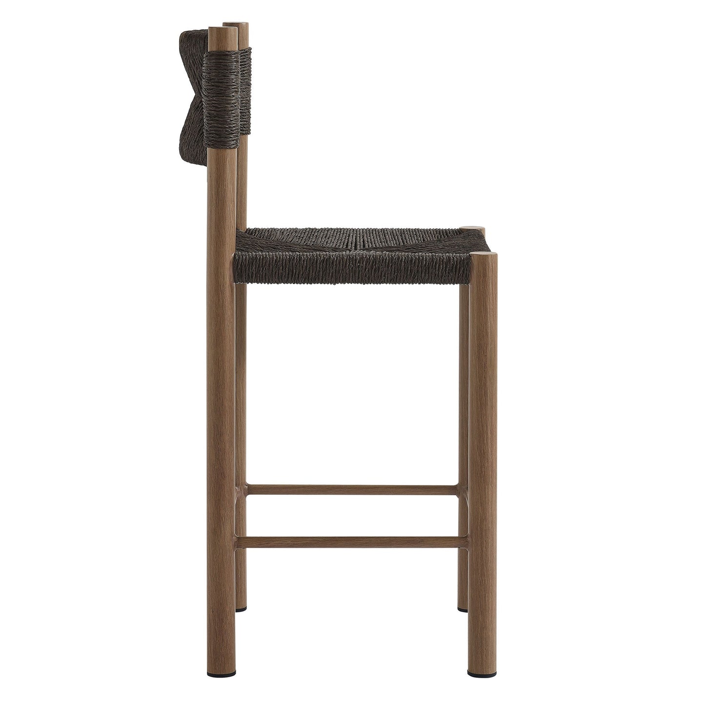 Parkland Outdoor Patio Rattan and Aluminum Stools Set of 2 by Modway